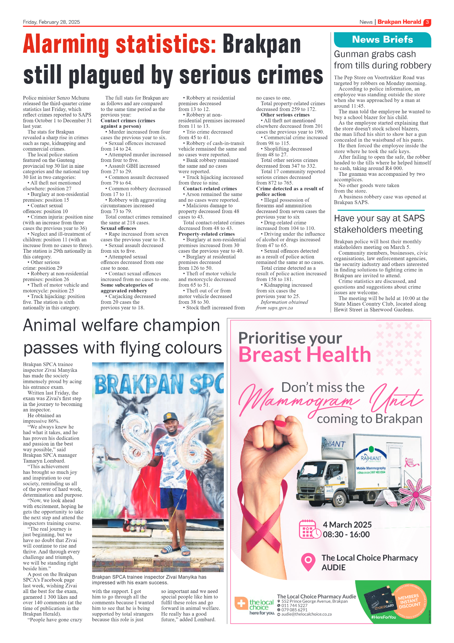 Brakpan Herald 28 February 2025 page 3