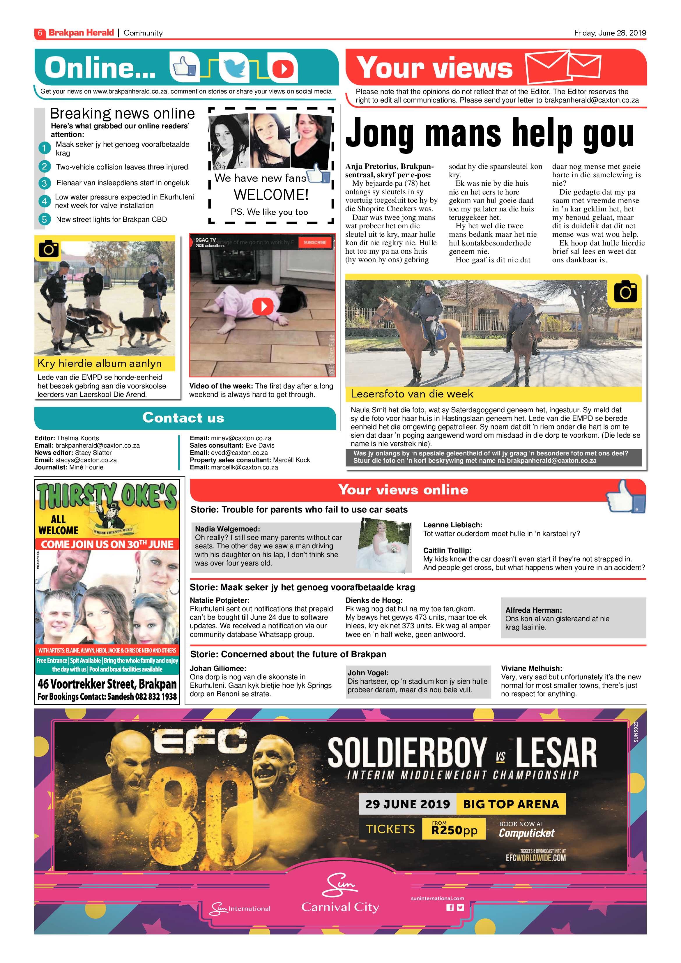 Brakpan Herald 28 June 2019 page 6