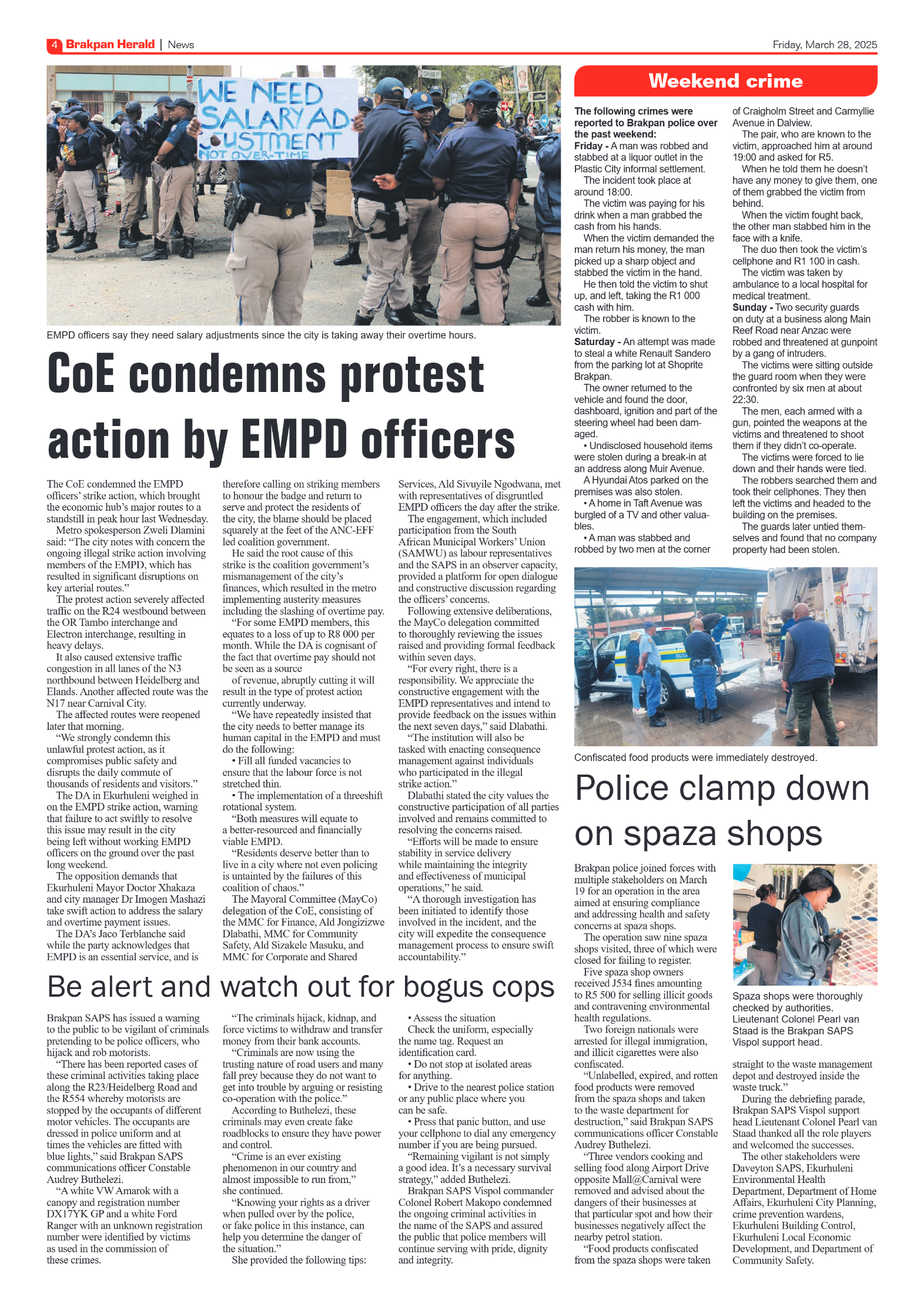 Brakpan Herald 28 March 2025 page 4