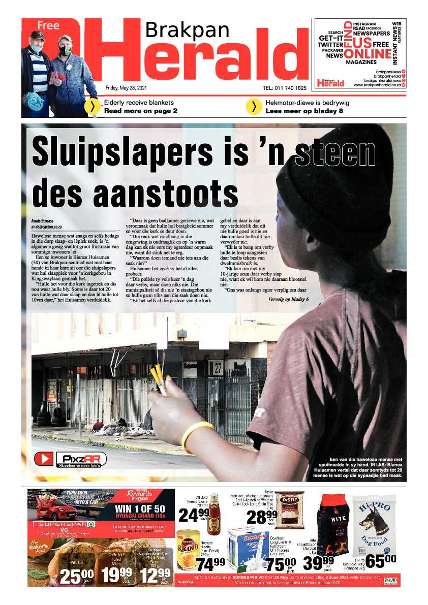 Brakpan Herald 28 May 2021 page 1
