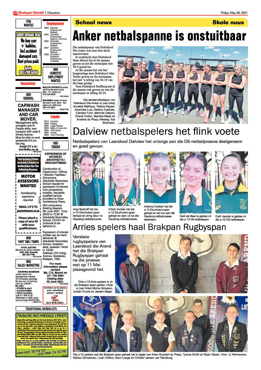 Brakpan Herald 28 May 2021 page 14