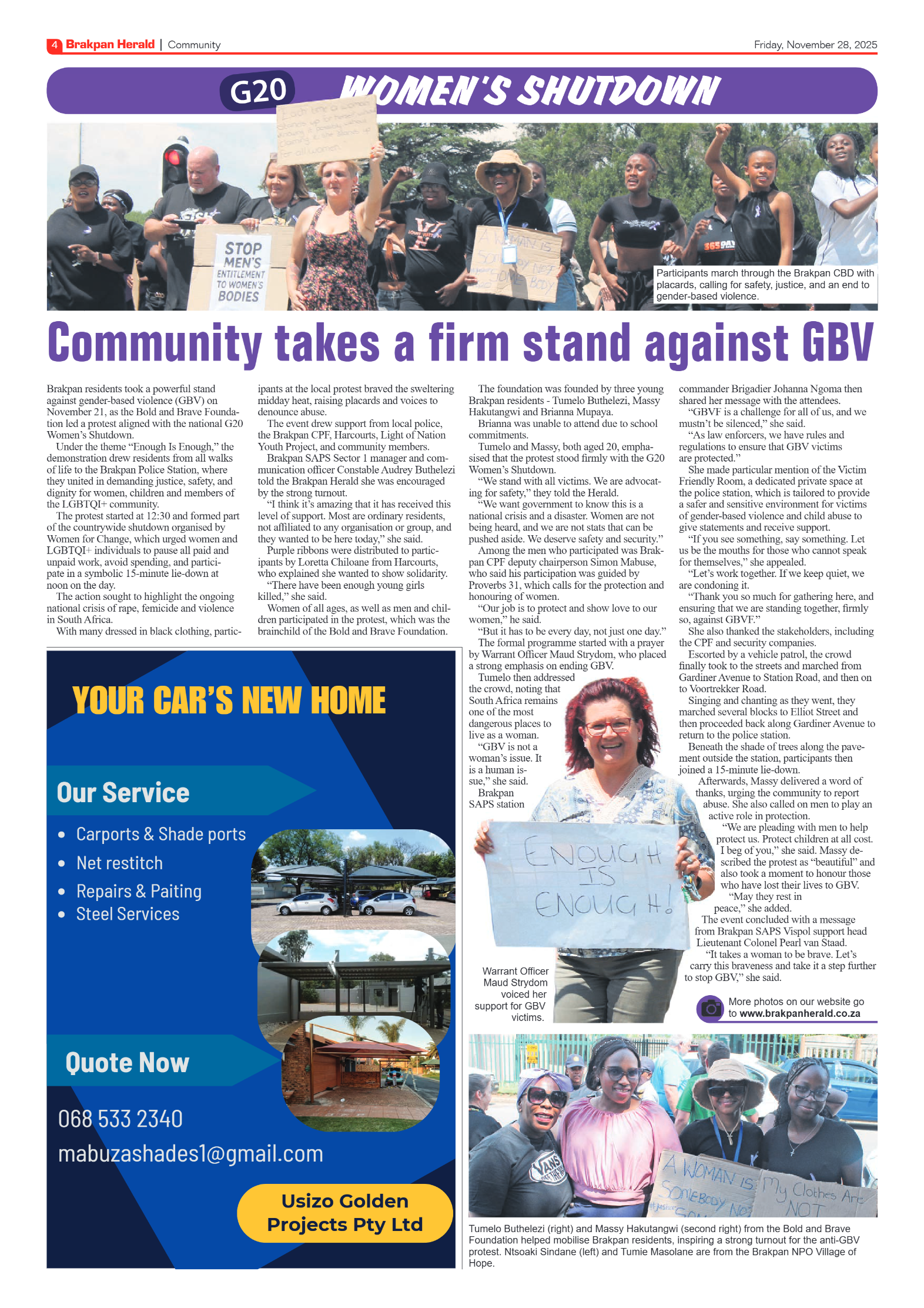 Brakpan Herald 28 November 2025 page 4