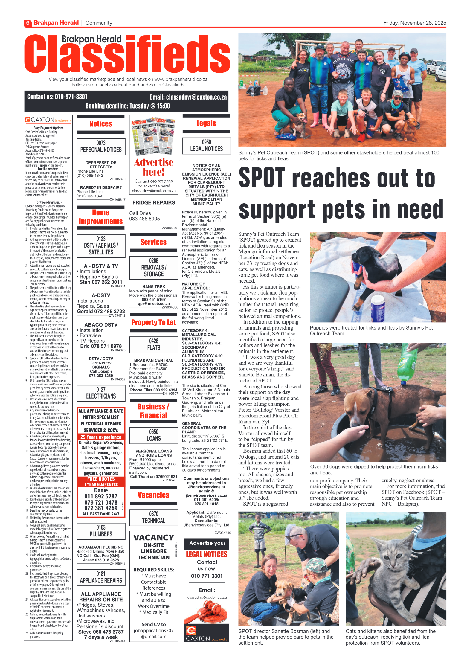 Brakpan Herald 28 November 2025 page 6