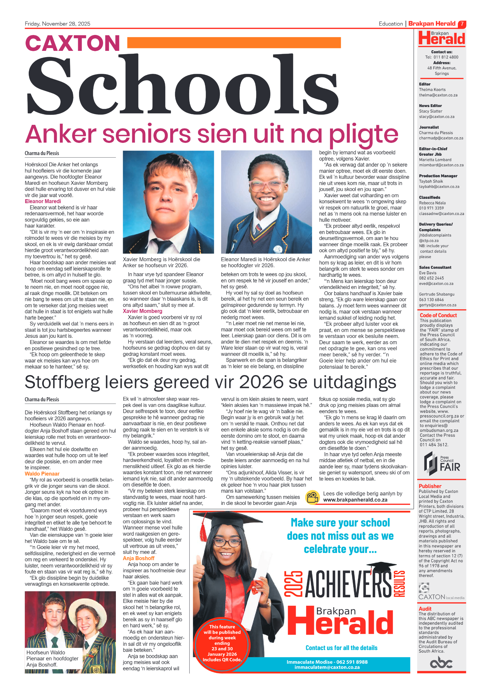 Brakpan Herald 28 November 2025 page 7