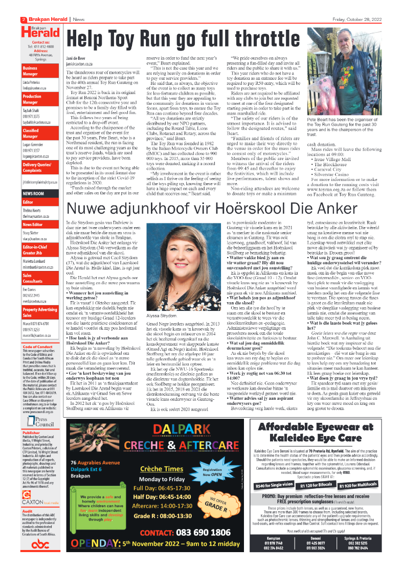 Brakpan Herald 28 Oct 2022 page 2