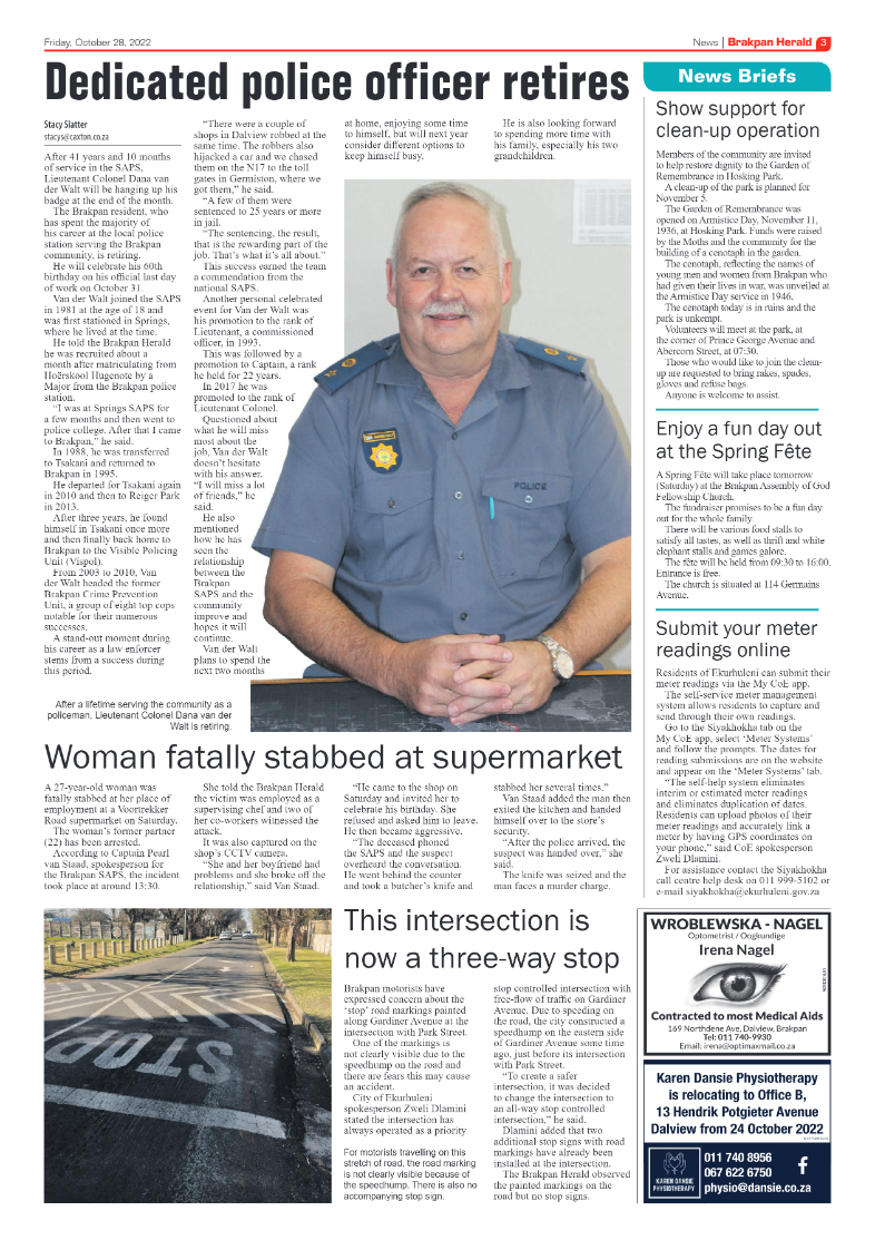 Brakpan Herald 28 Oct 2022 page 3