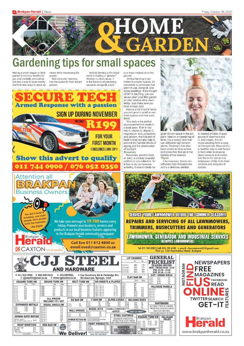 Brakpan Herald 28 Oct 2022 page 6