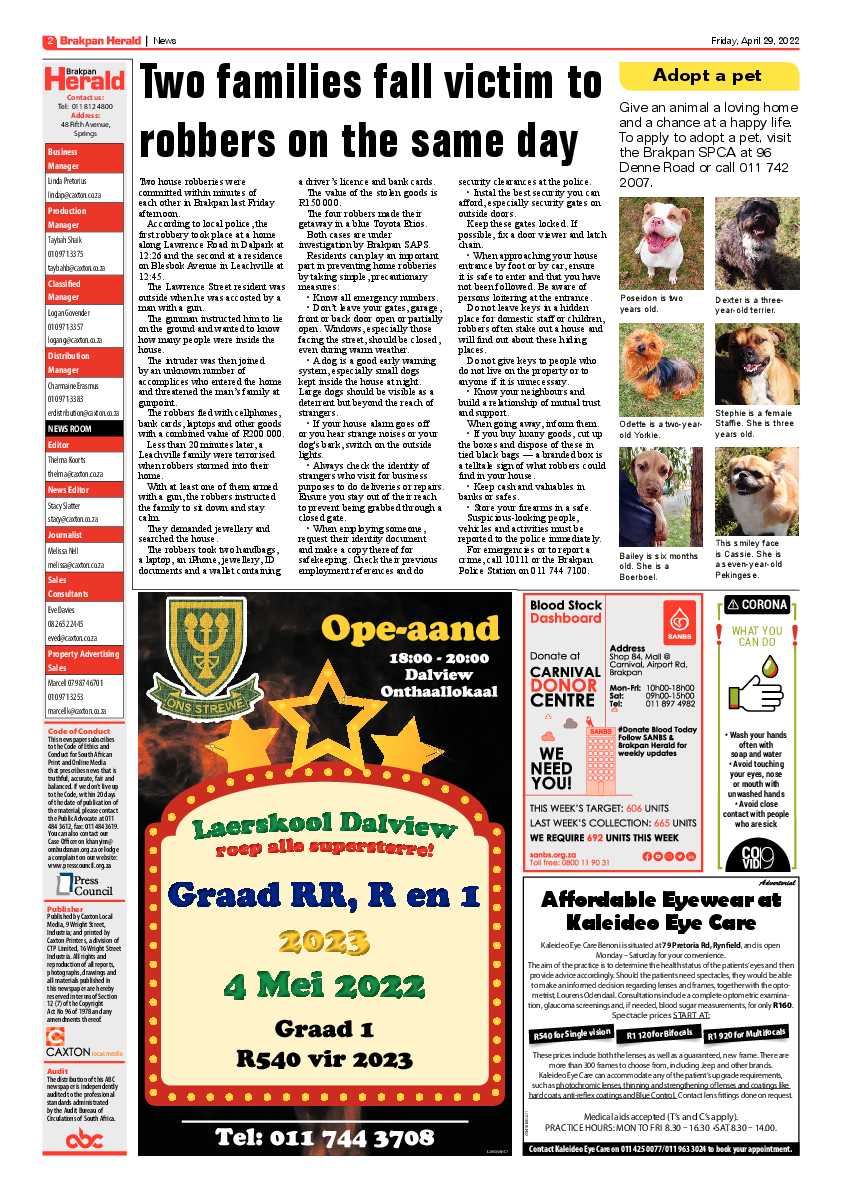 Brakpan Herald 29 April 2022 page 2