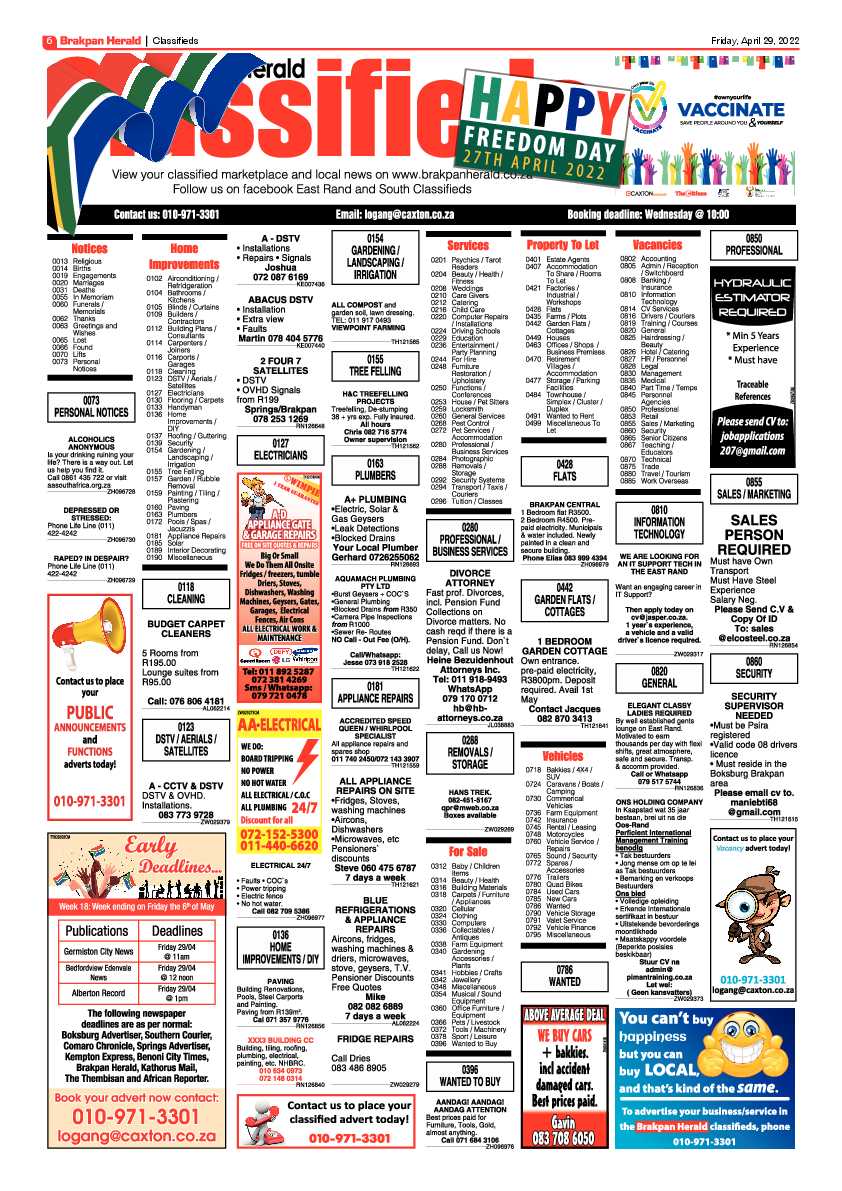 Brakpan Herald 29 April 2022 page 6