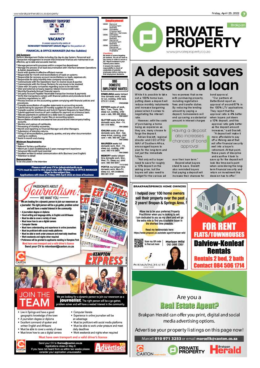 Brakpan Herald 29 April 2022 page 7