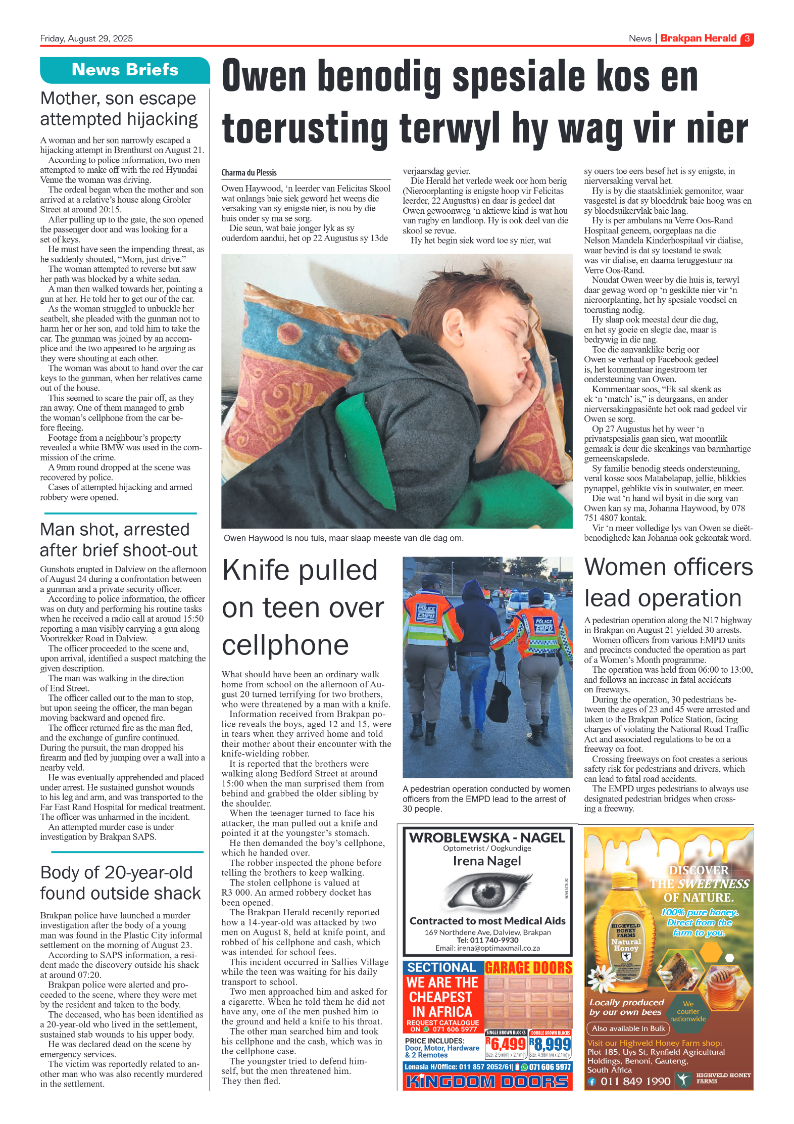 Brakpan Herald 29 August 2025 page 3