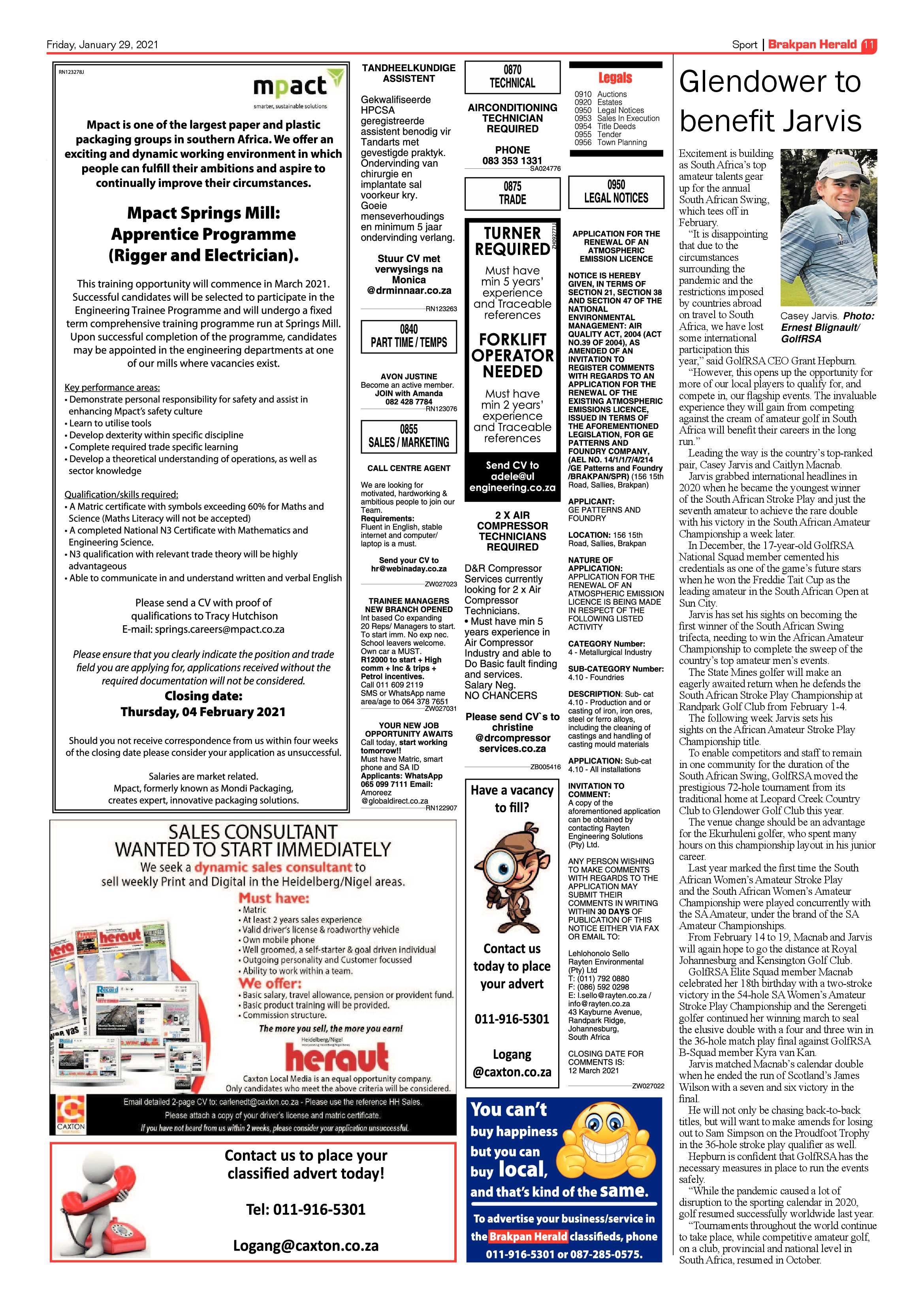 Brakpan Herald 29 January 2021 page 11