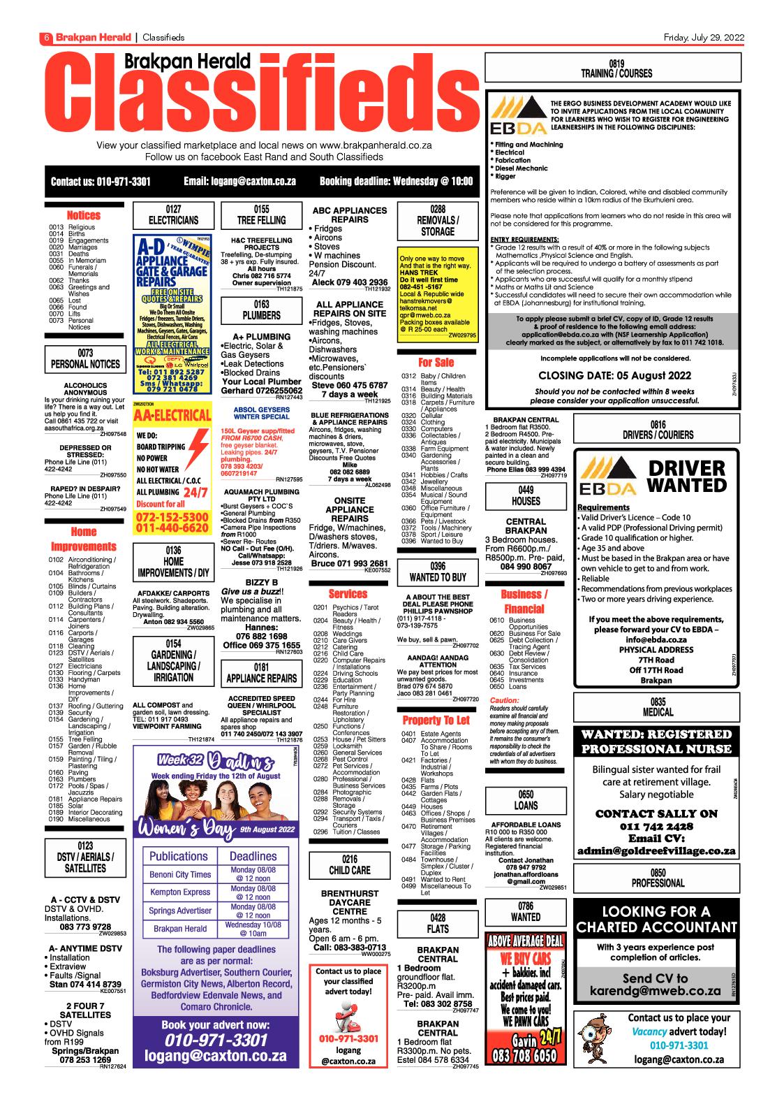 Brakpan Herald 29 July 2022 page 6
