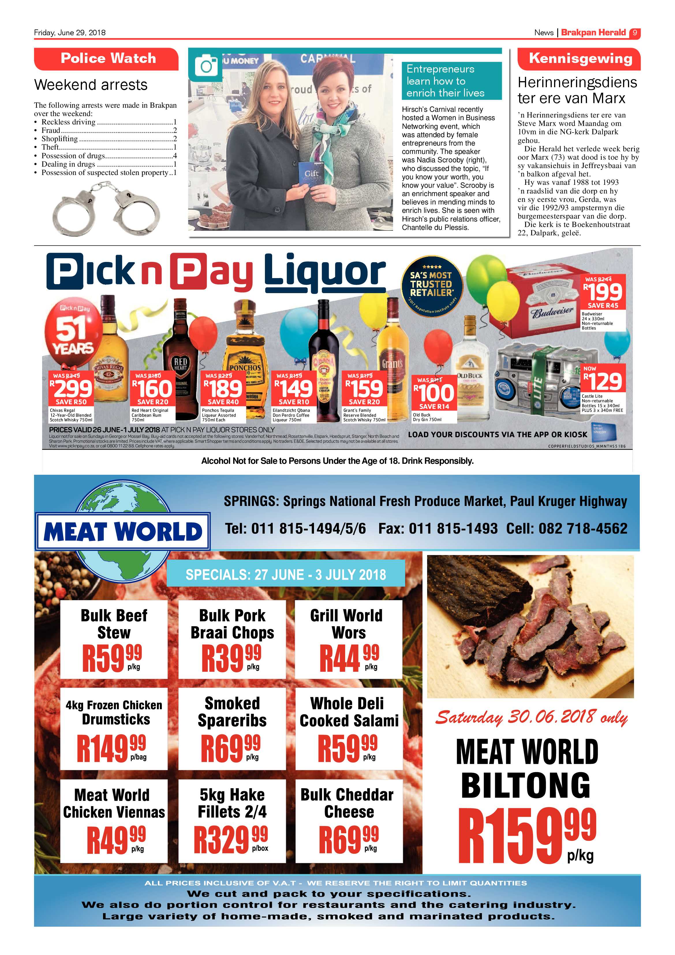 Brakpan Herald 29 June 2018 page 9