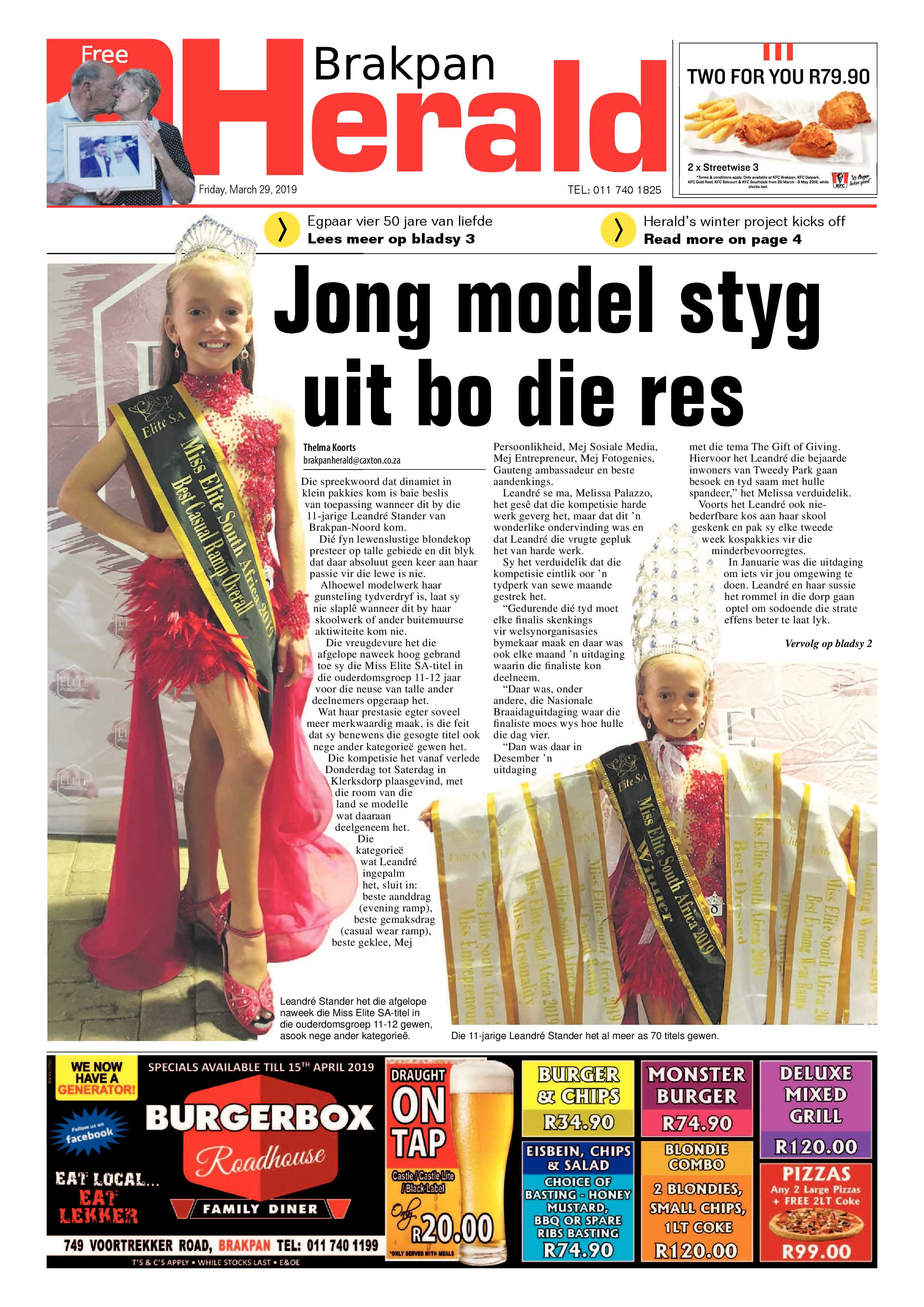 Brakpan Herald 29 March 2019 page 1