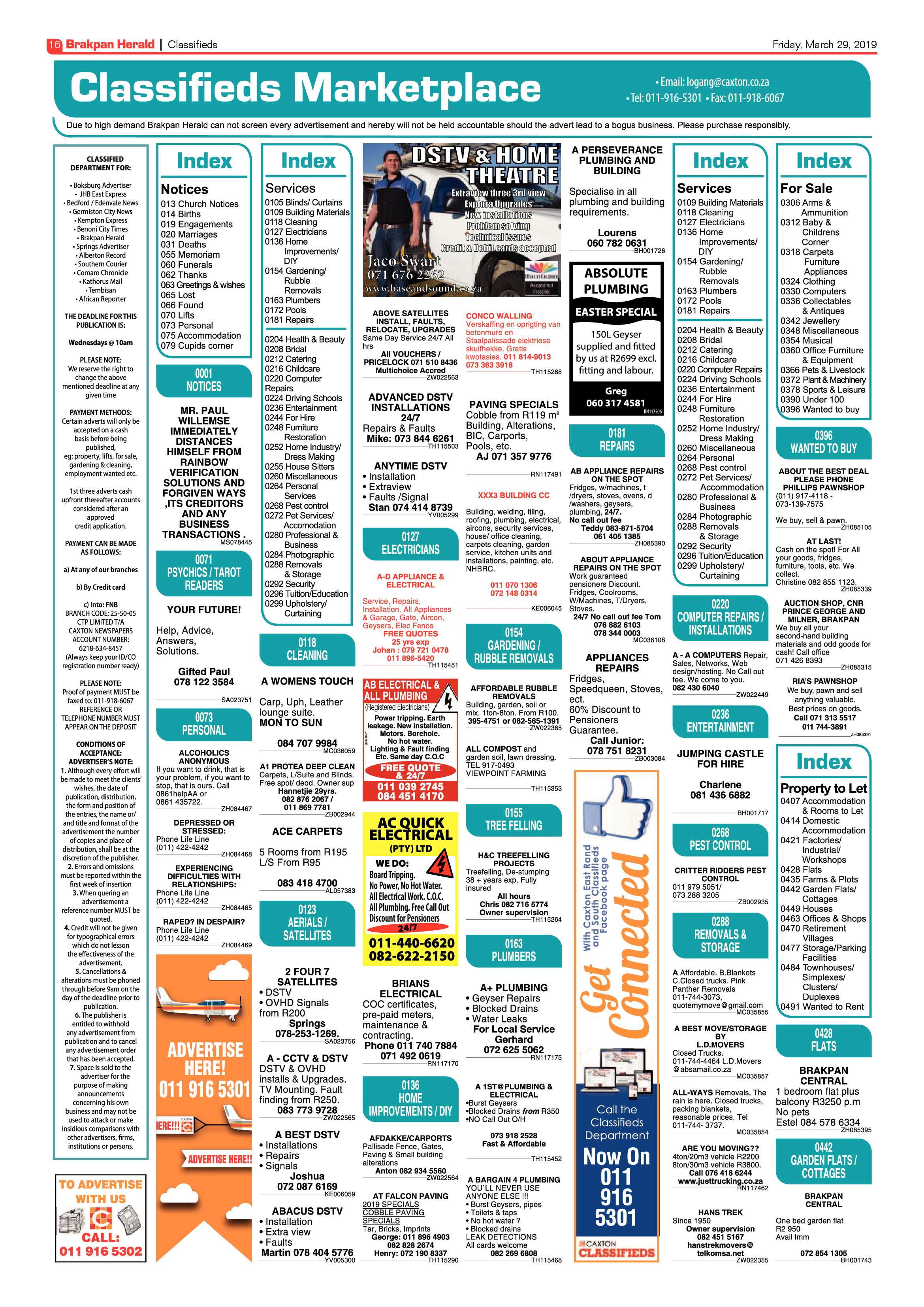Brakpan Herald 29 March 2019 page 16