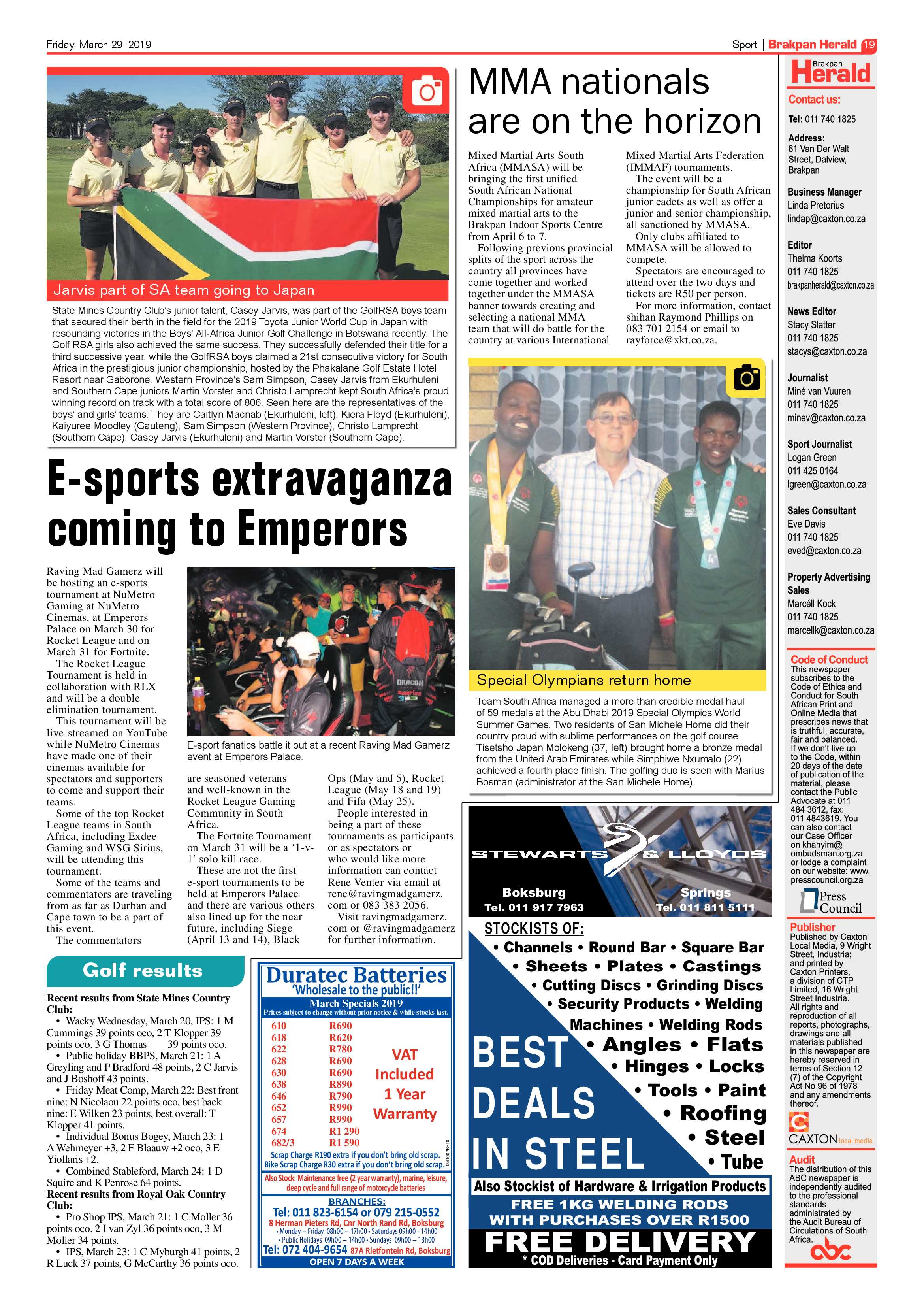 Brakpan Herald 29 March 2019 page 19