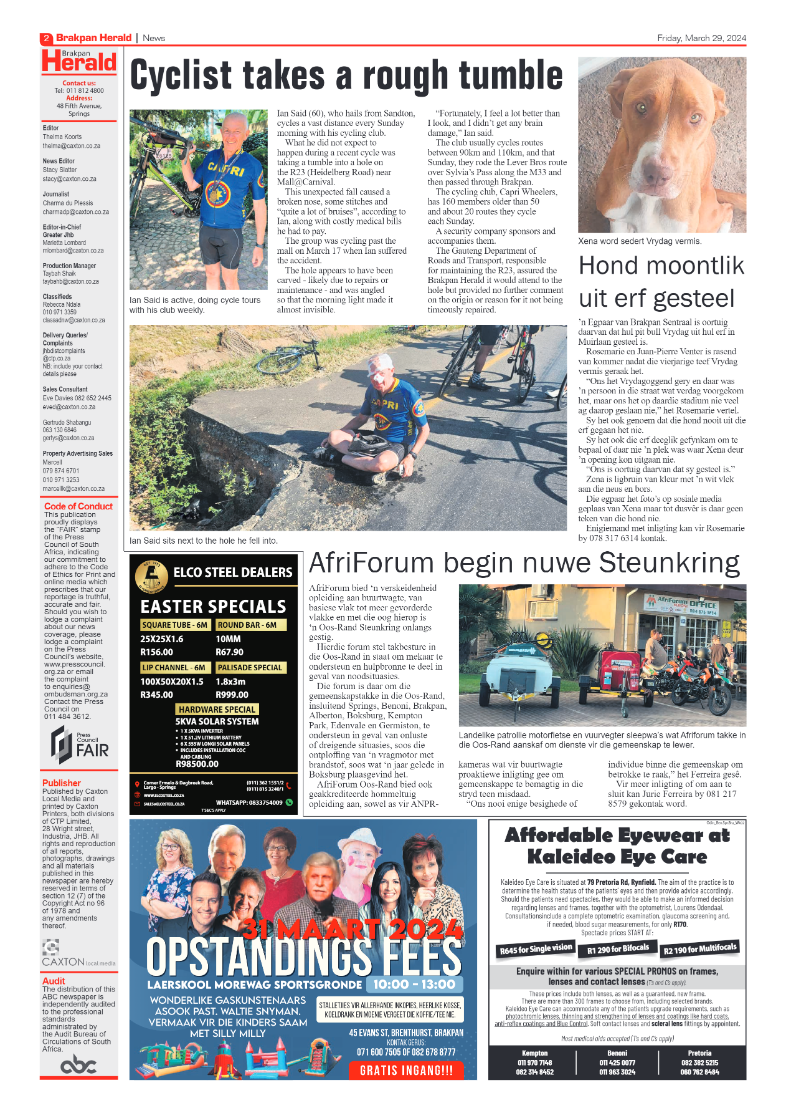 Brakpan Herald 29 March 2024 page 2