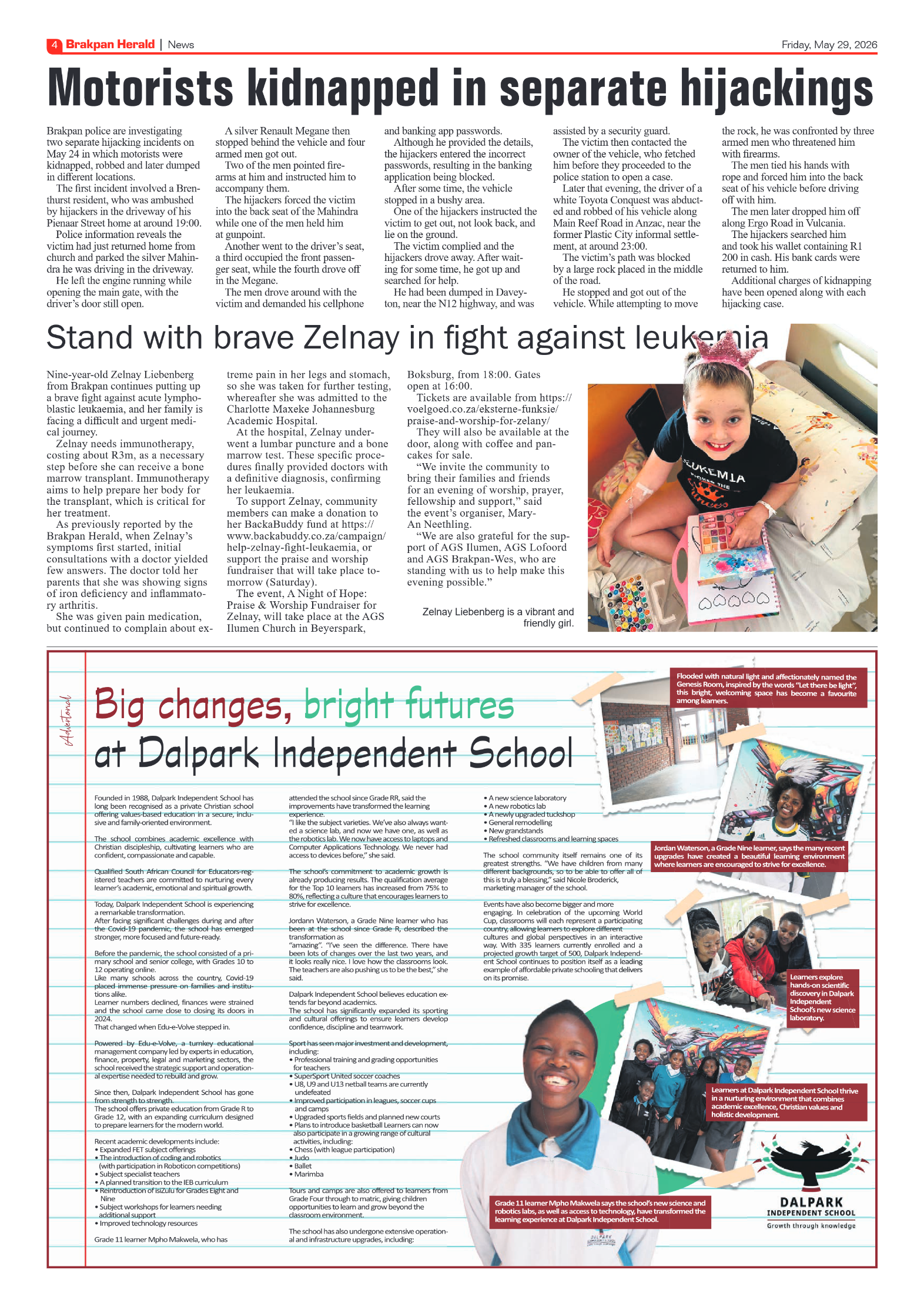 Brakpan Herald 29 May 2026 page 4