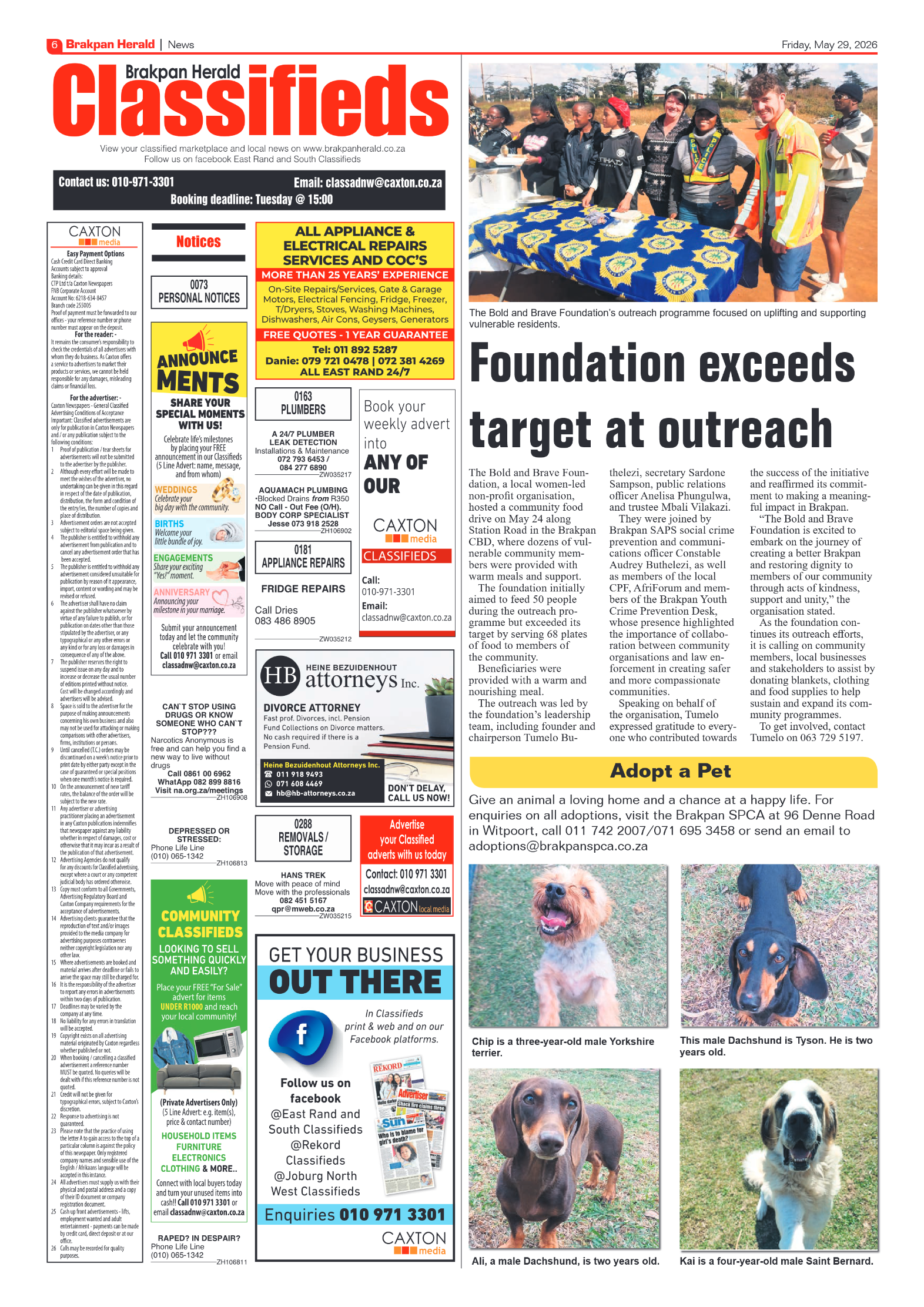 Brakpan Herald 29 May 2026 page 6