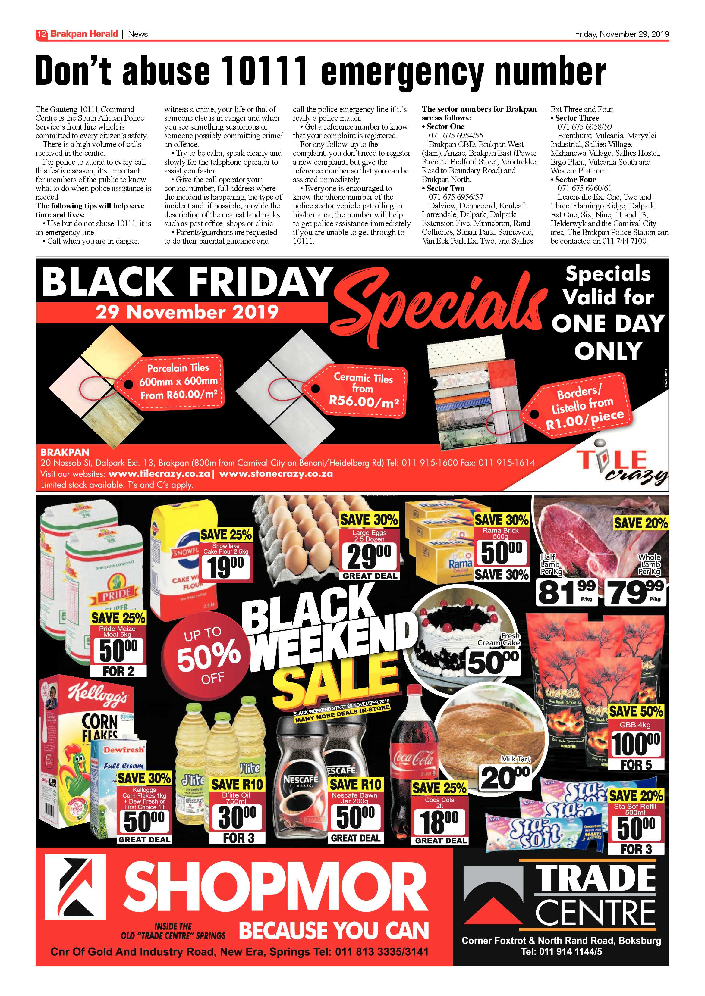 Brakpan Herald 29 November 2019 page 12