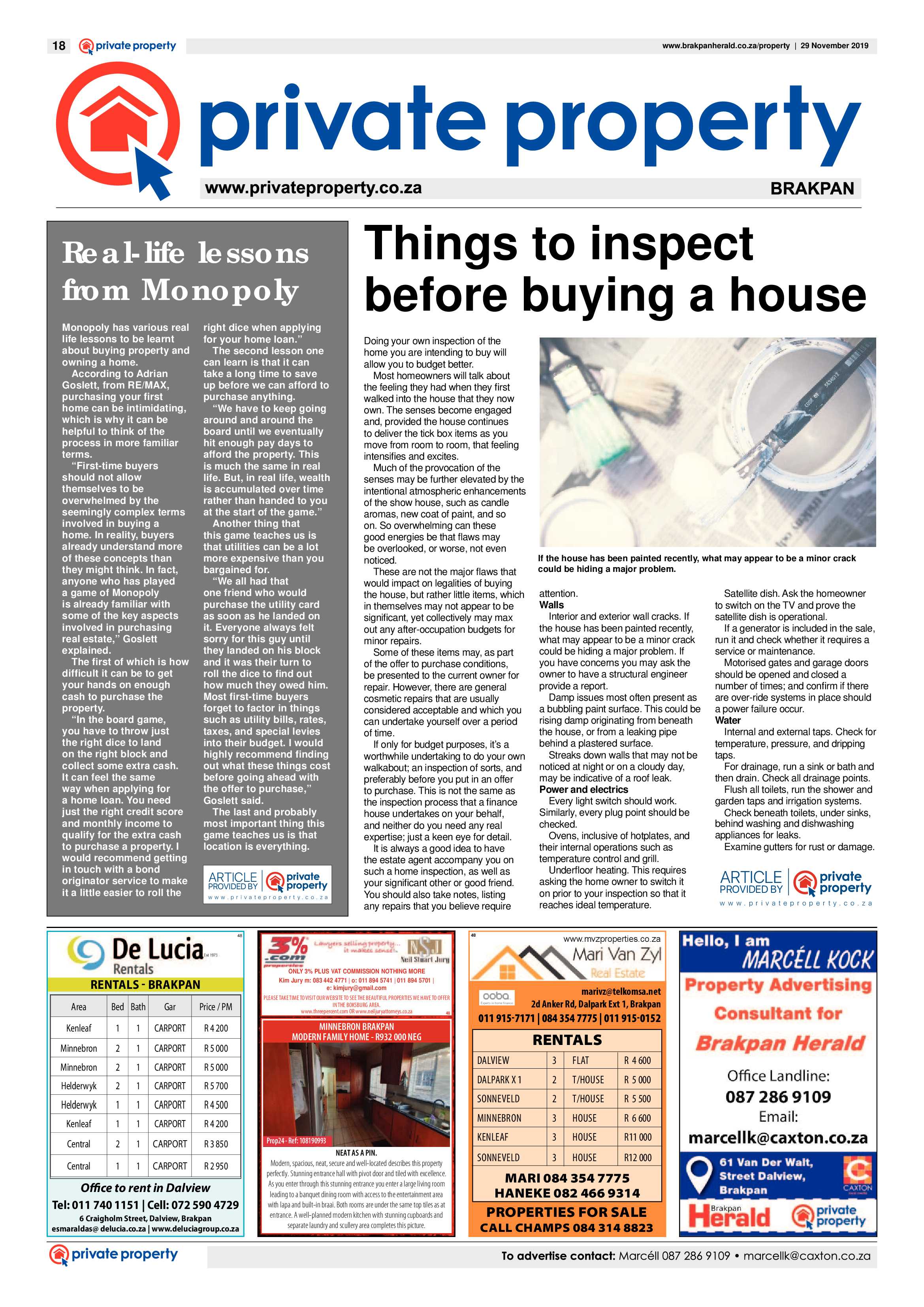 Brakpan Herald 29 November 2019 page 18