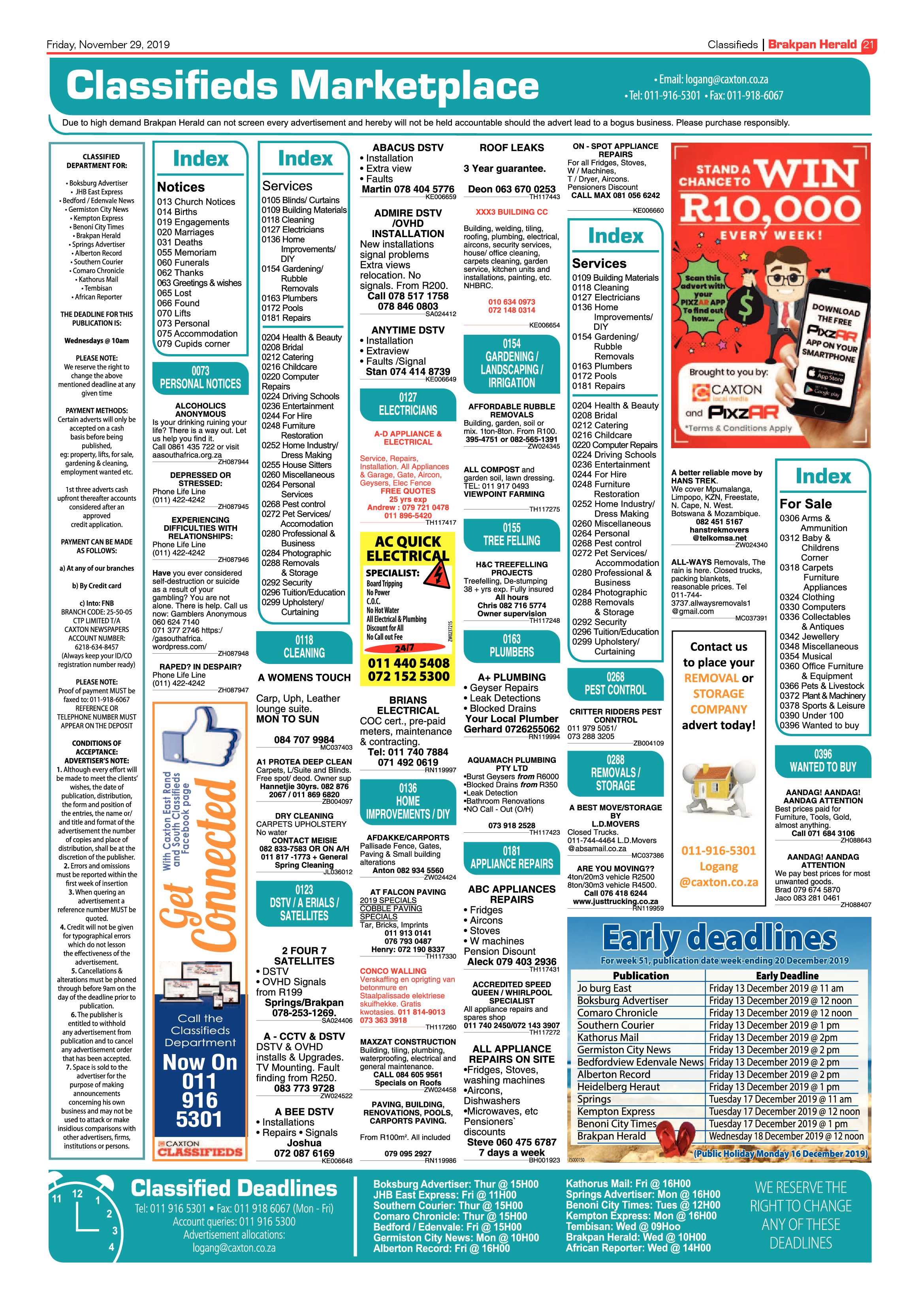 Brakpan Herald 29 November 2019 page 21