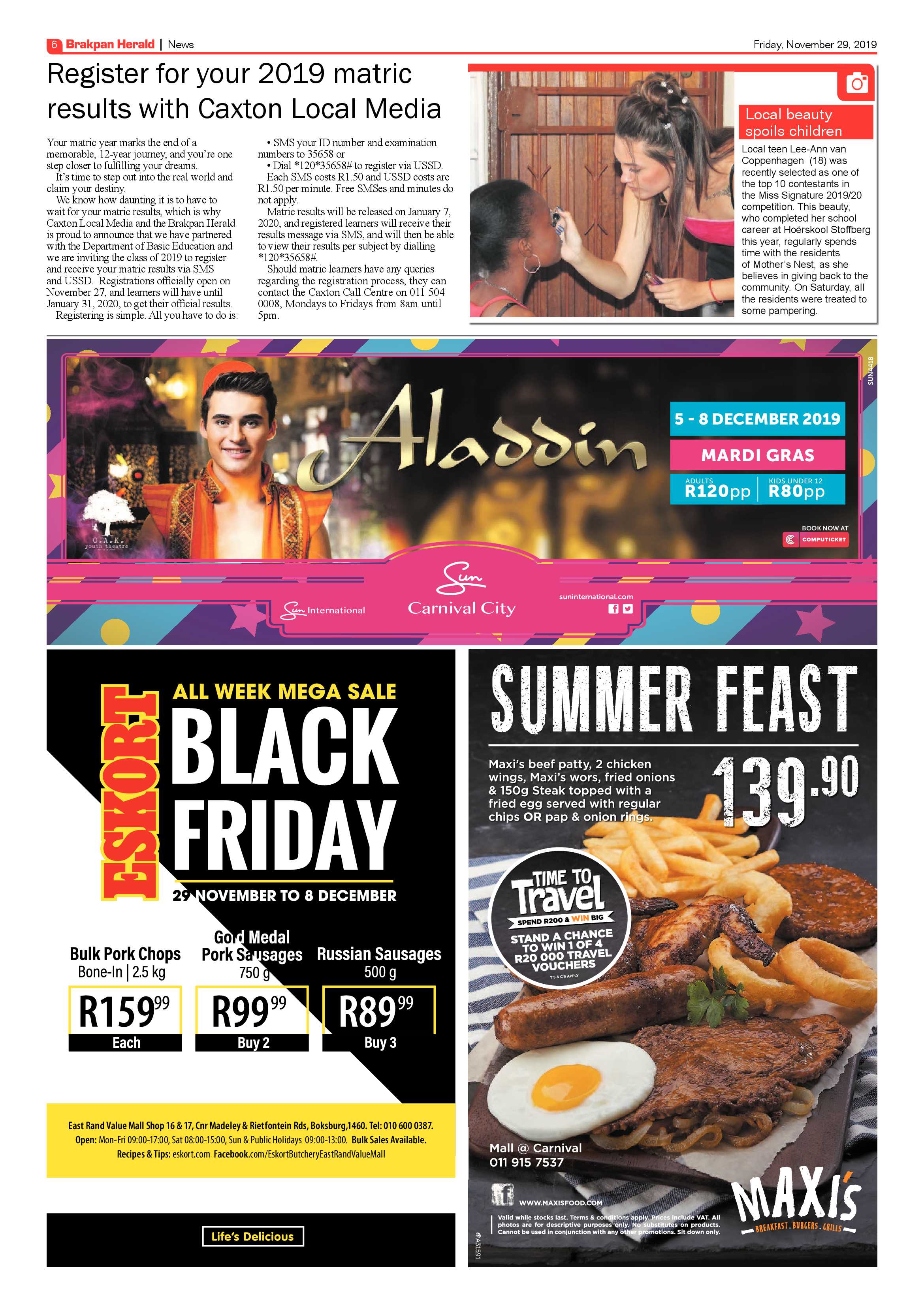 Brakpan Herald 29 November 2019 page 6