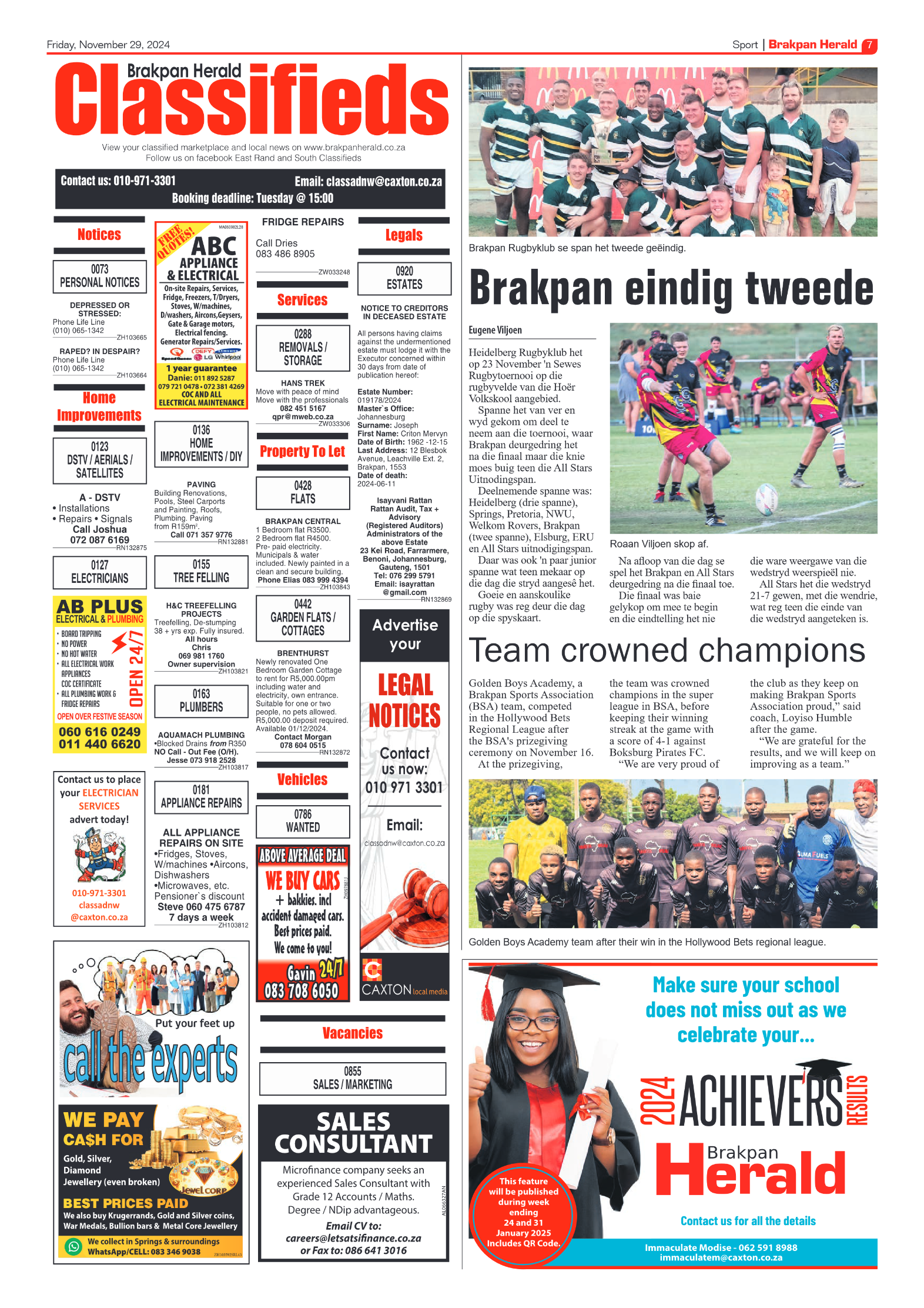 Brakpan Herald 29 November 2024 page 7