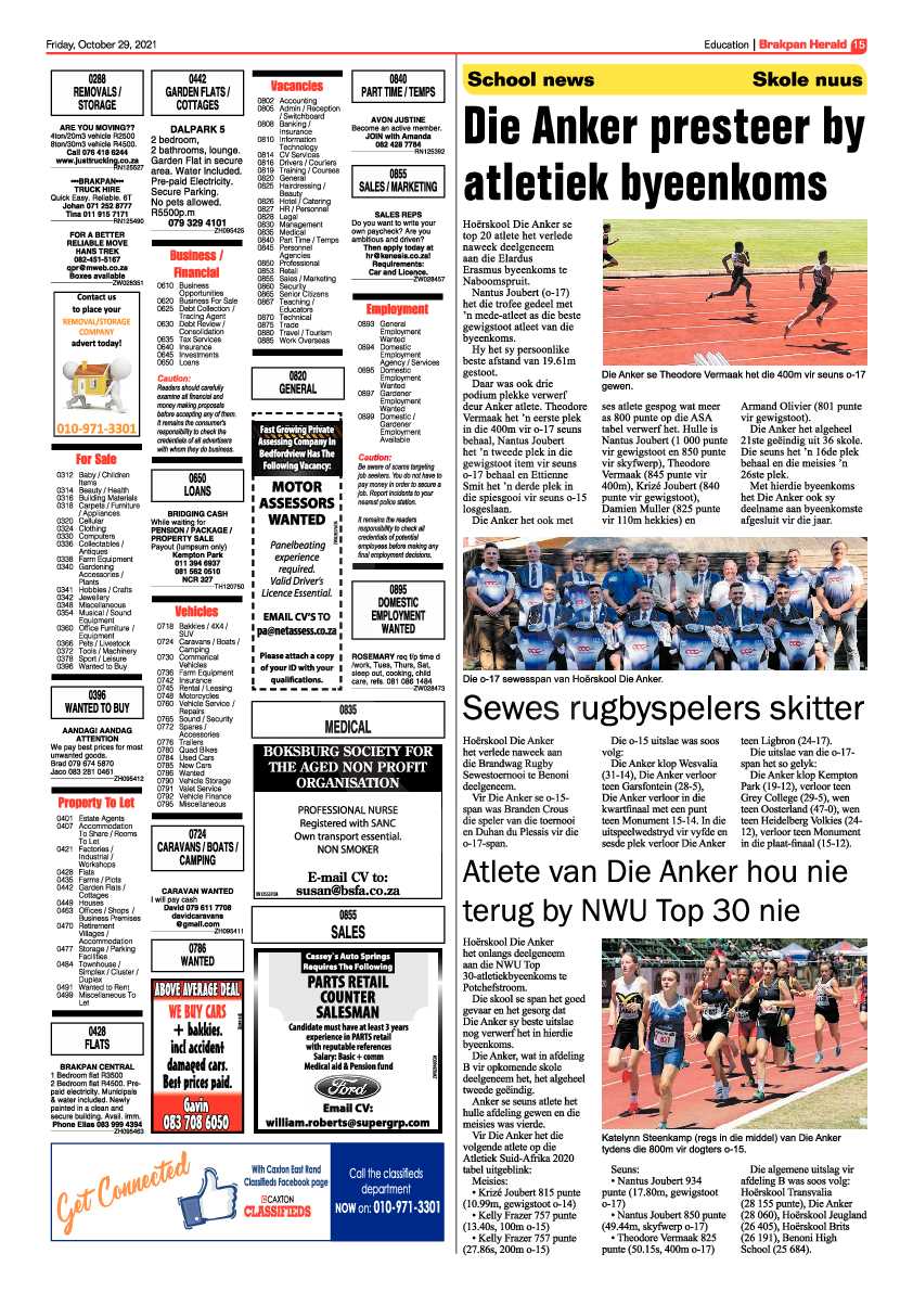 Brakpan Herald 29 October 2021 page 17