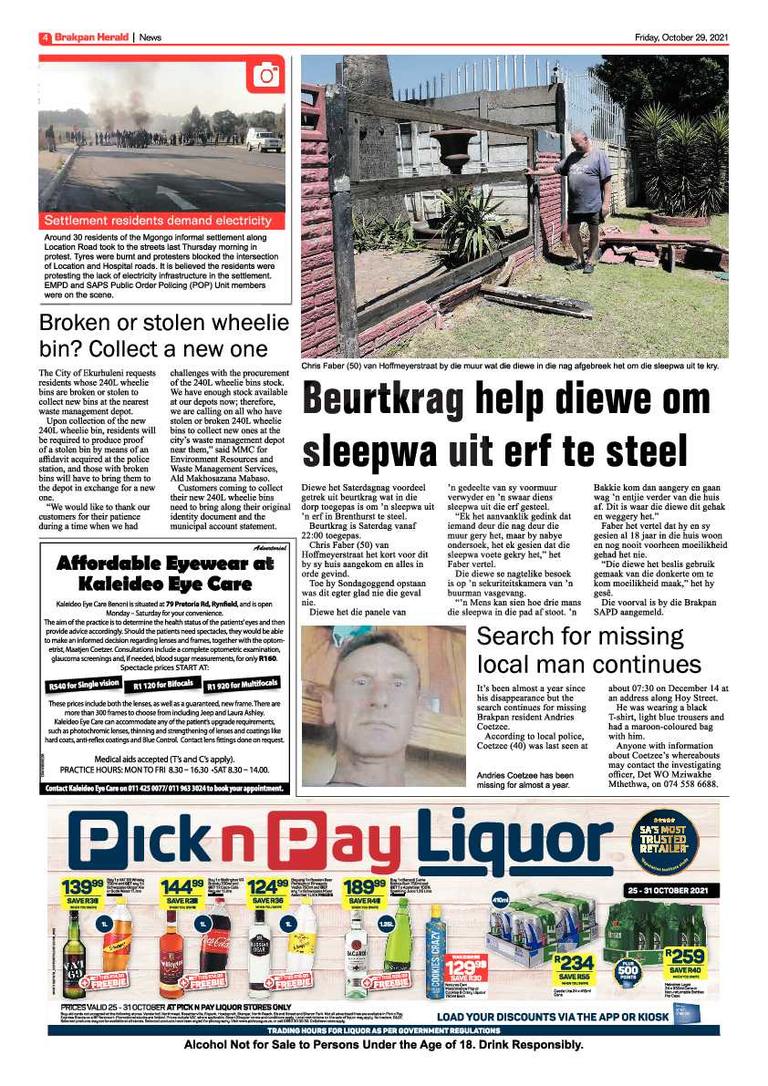Brakpan Herald 29 October 2021 page 6