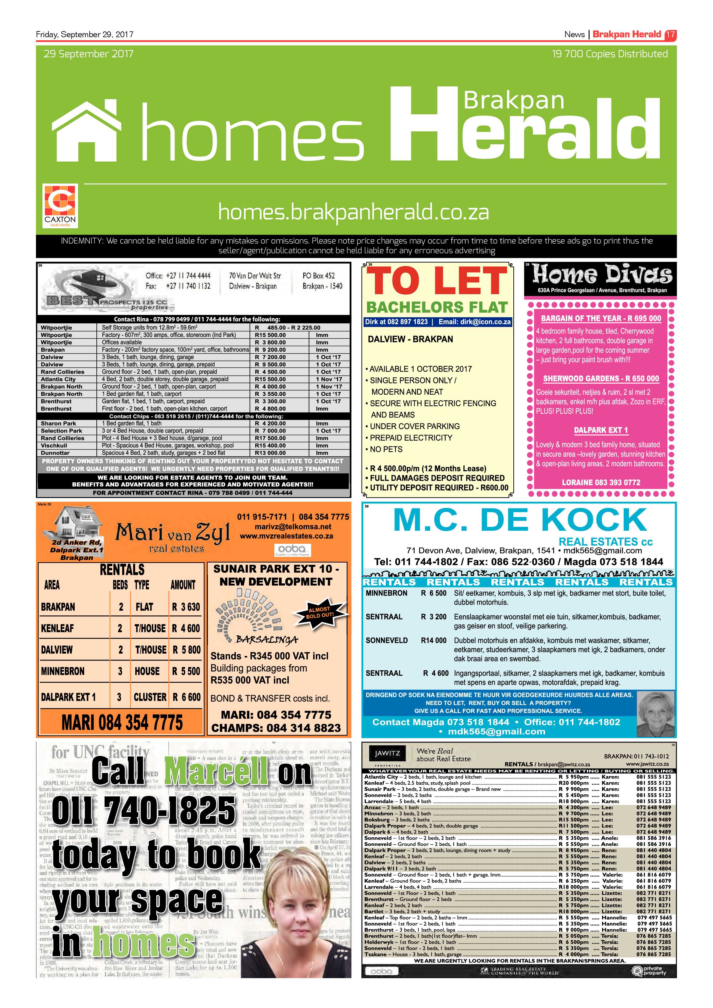 Brakpan Herald 29 September 2017 page 19