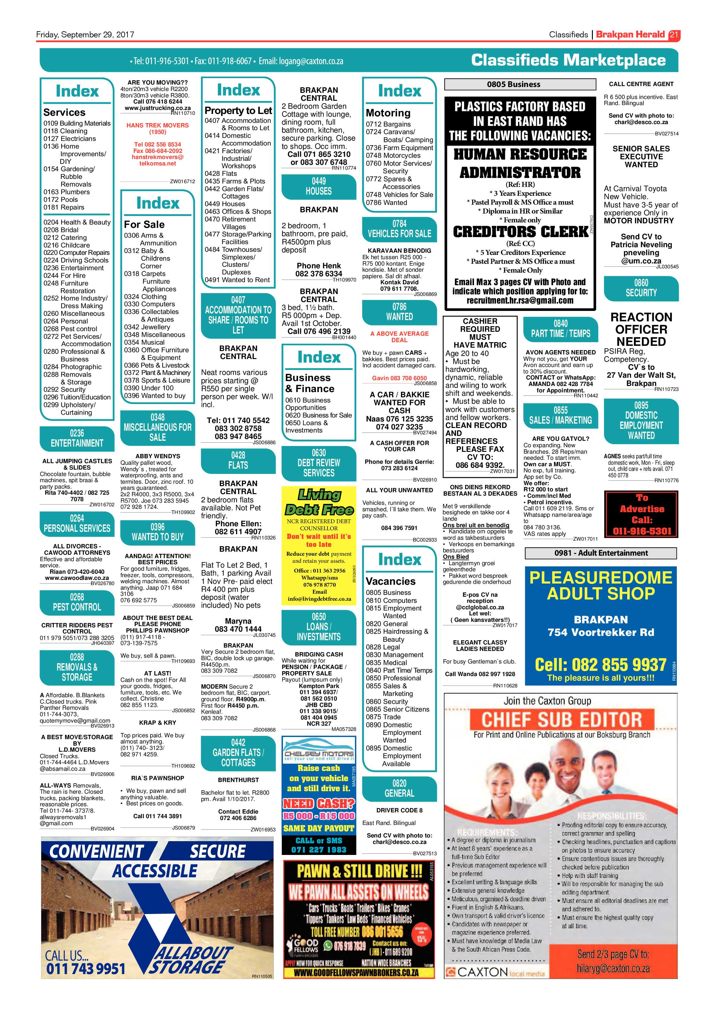 Brakpan Herald 29 September 2017 page 23