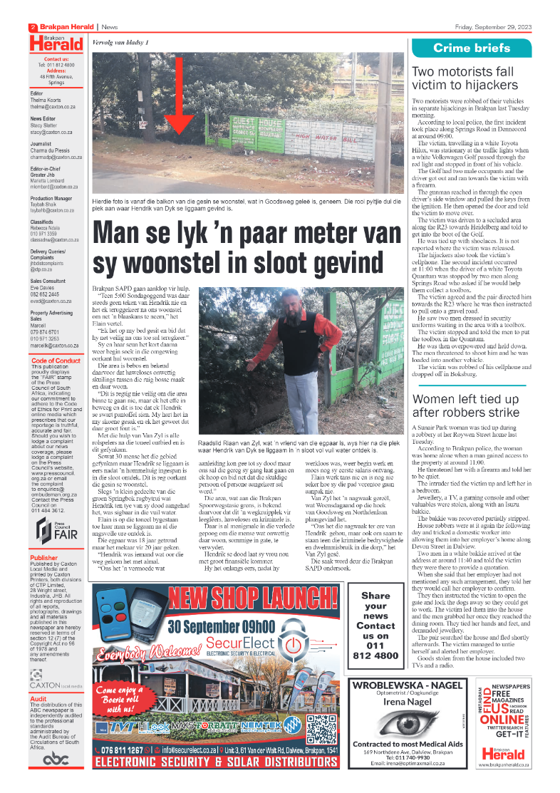 Brakpan Herald 29 September 2023 page 2