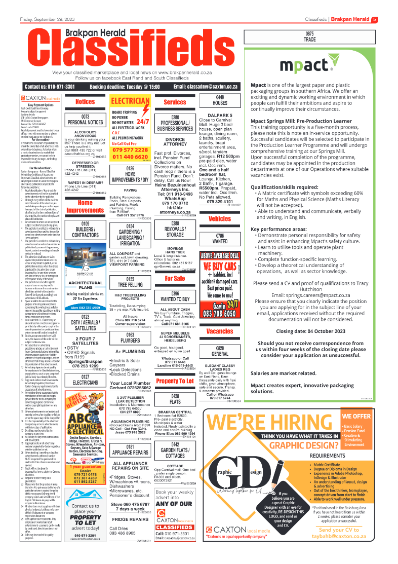 Brakpan Herald 29 September 2023 page 5