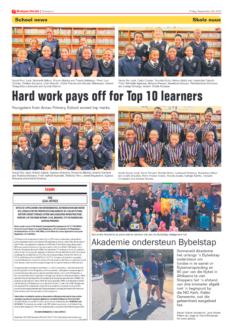 Brakpan Herald 29 September 2023 page 6