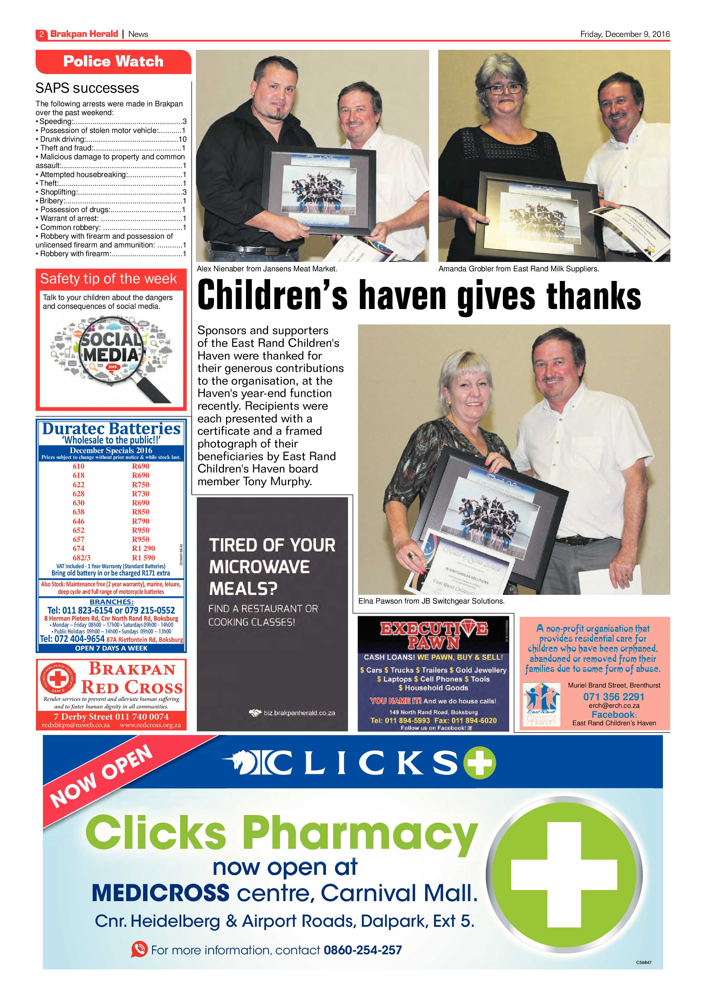 Brakpan Herald 2 Dec 2016 page 2