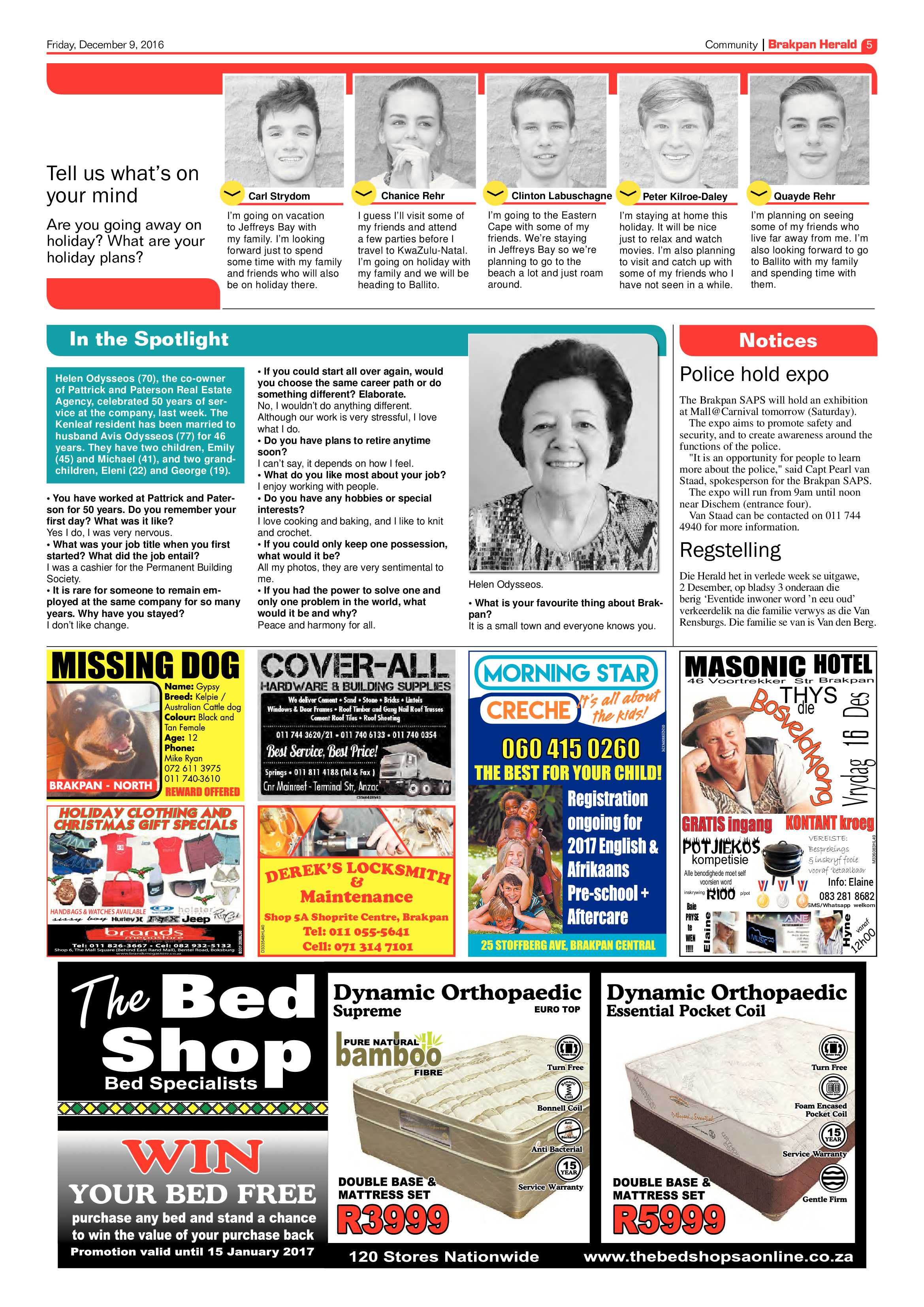 Brakpan Herald 2 Dec 2016 page 5