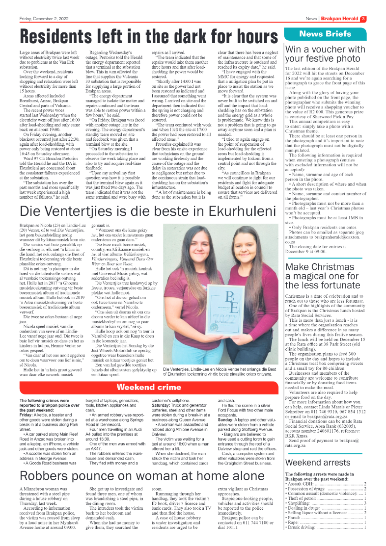 Brakpan Herald 2 Dec 2022 page 3