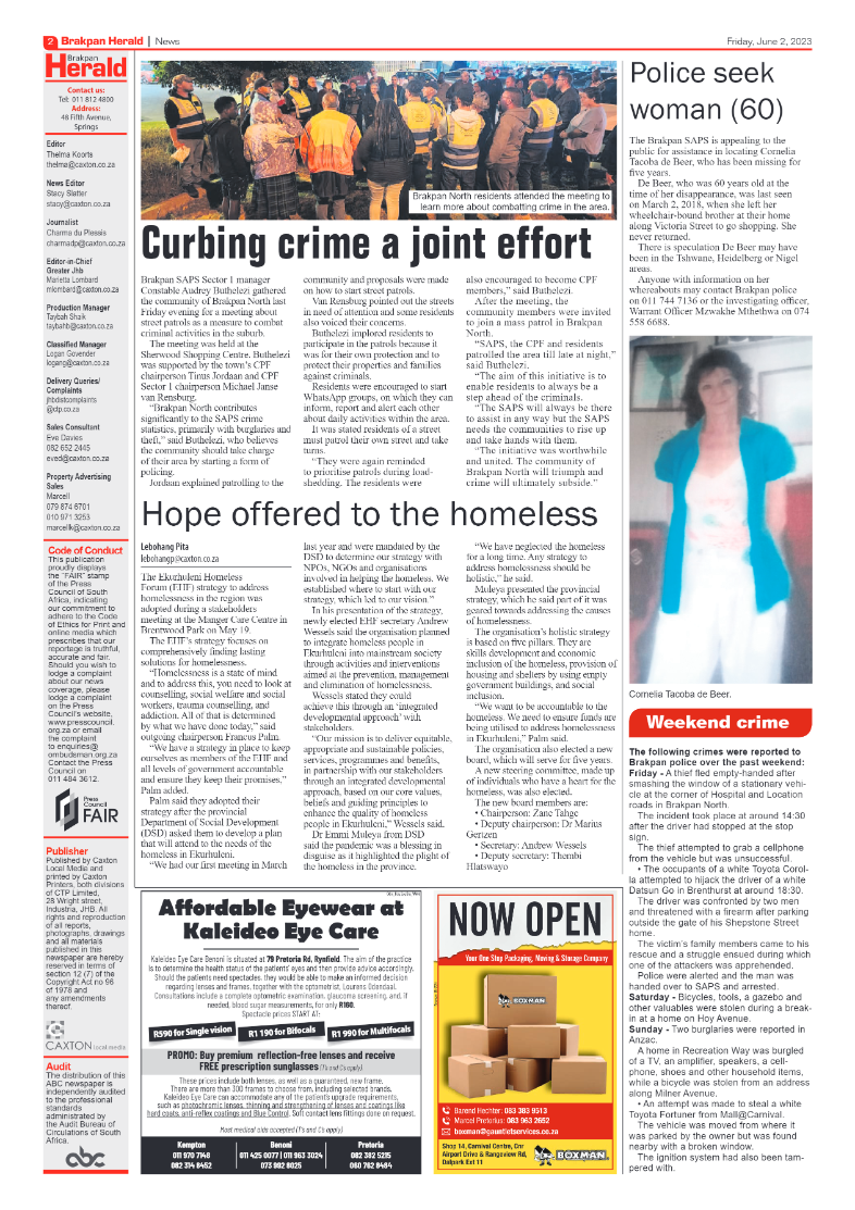 Brakpan Herald 2 June 2022 page 2