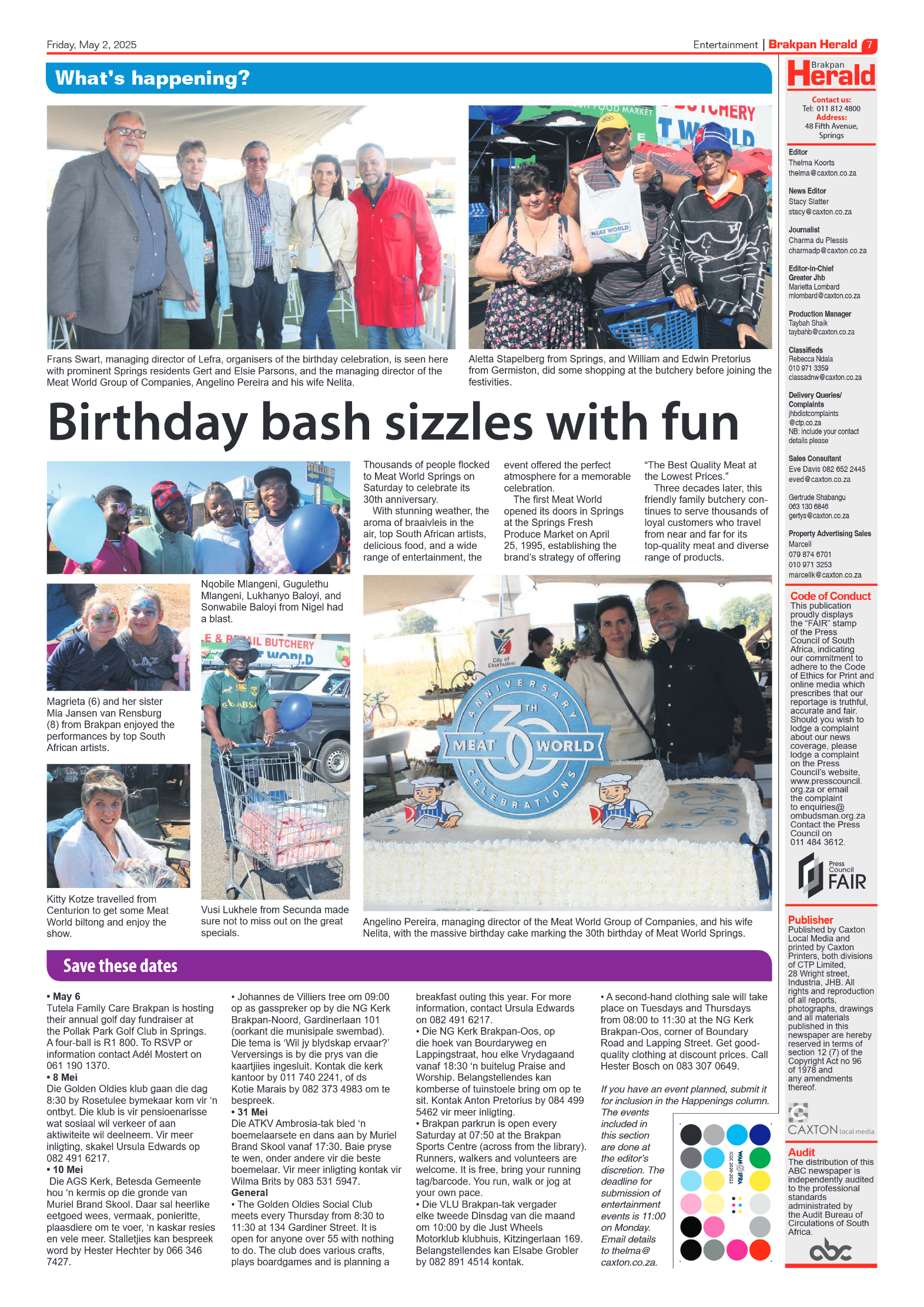 Brakpan Herald 2 May 2025 page 7