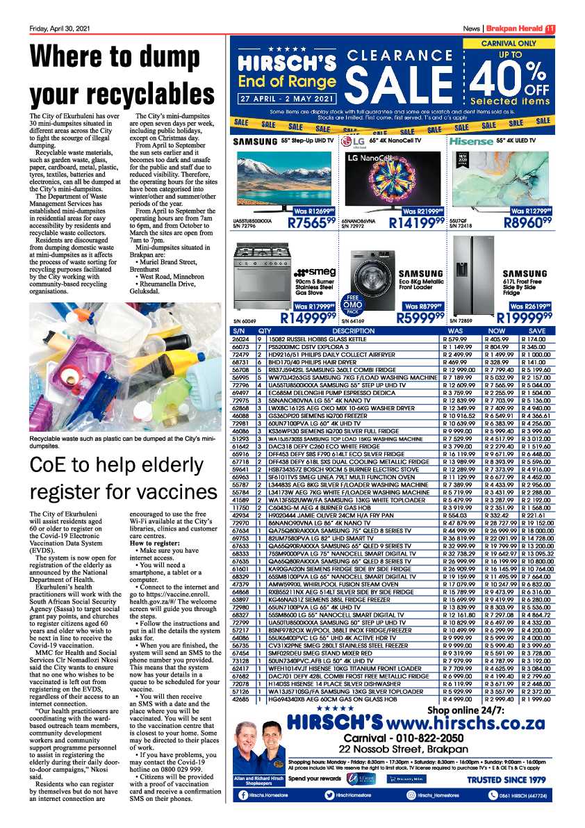 Brakpan Herald 30 April 2021 page 11