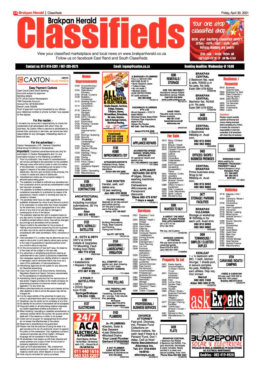 Brakpan Herald 30 April 2021 page 14