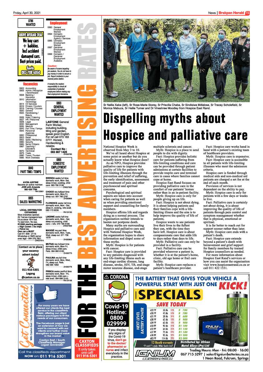 Brakpan Herald 30 April 2021 page 15