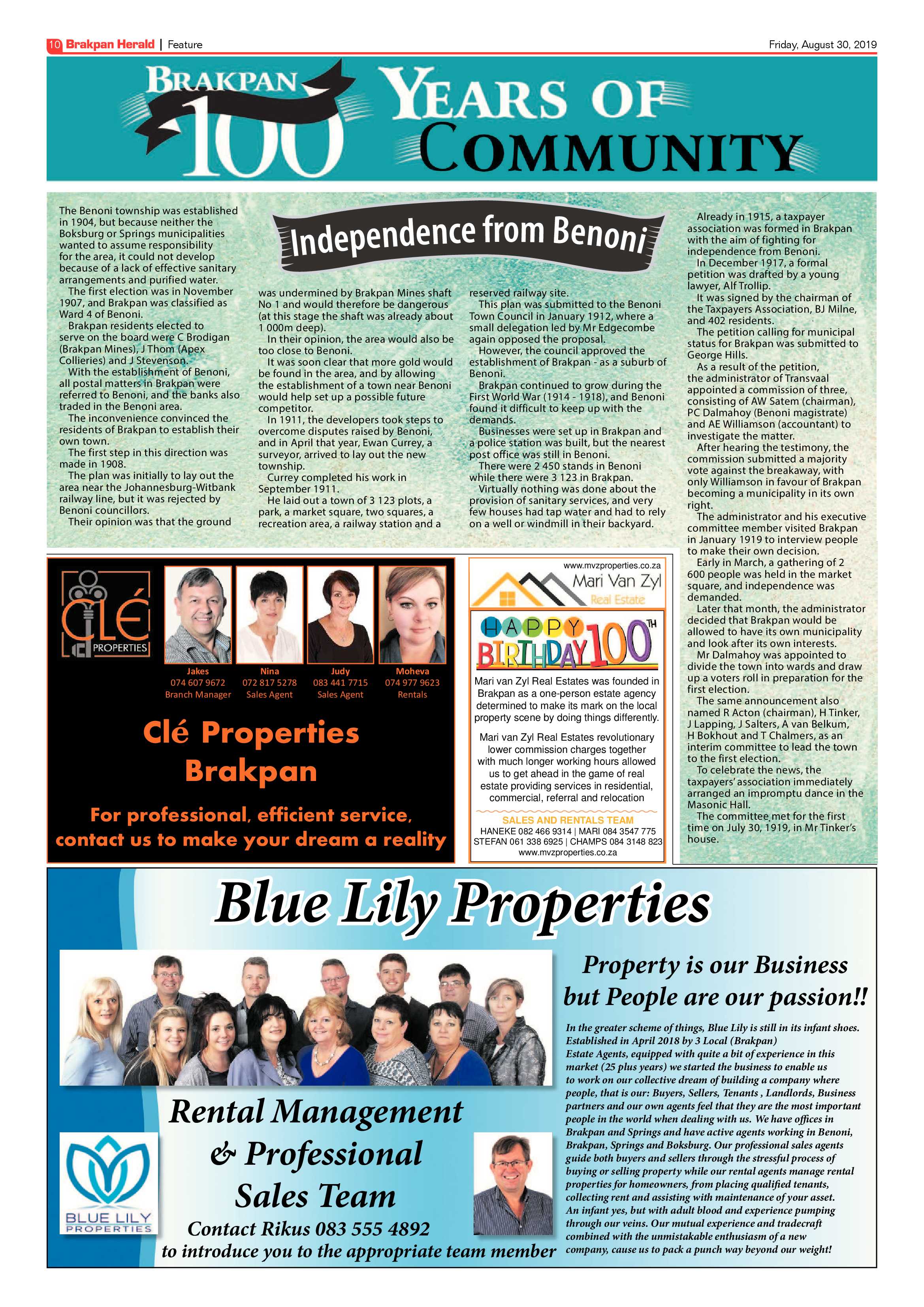 Brakpan Herald 30 August 2019 page 10