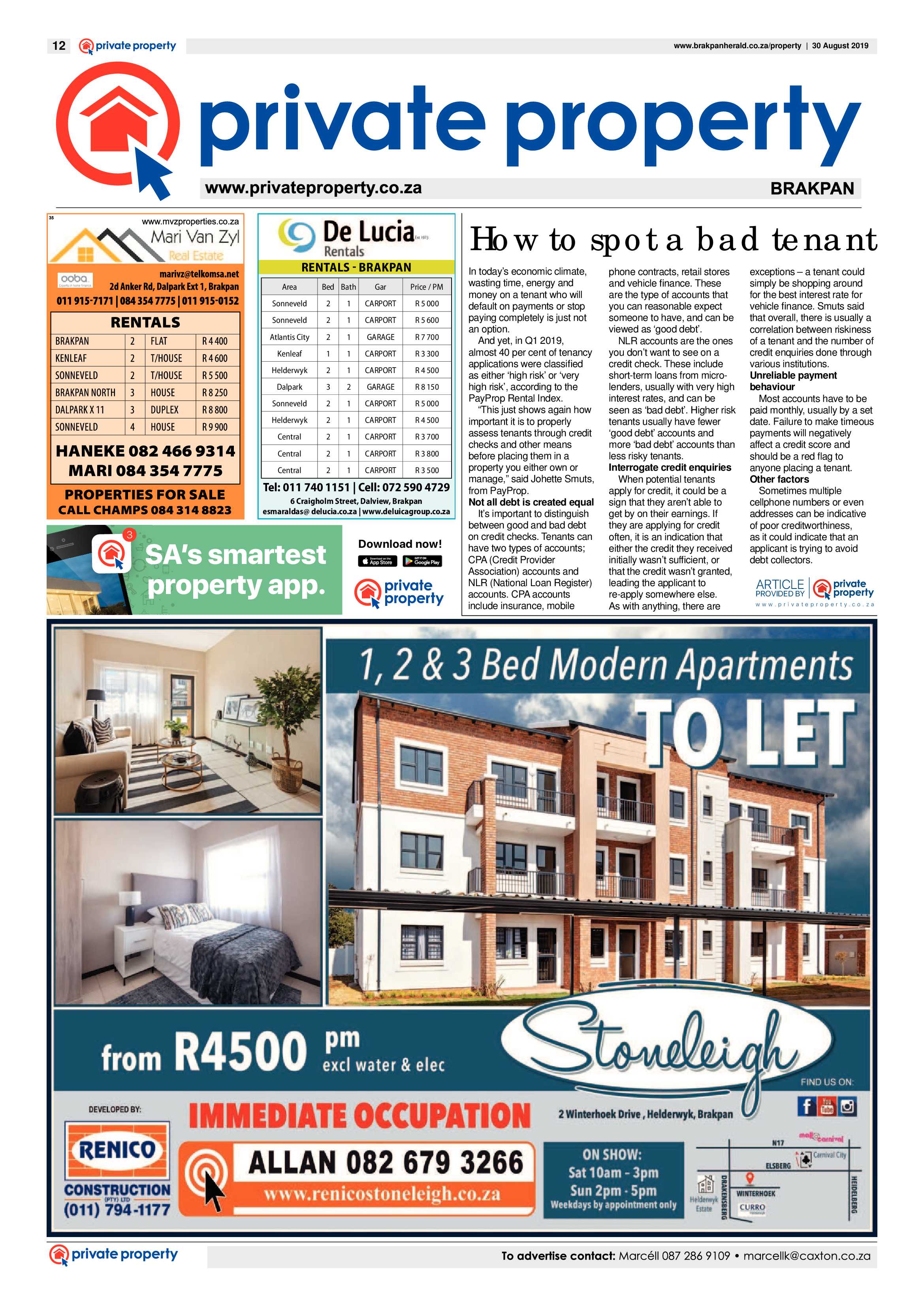 Brakpan Herald 30 August 2019 page 12