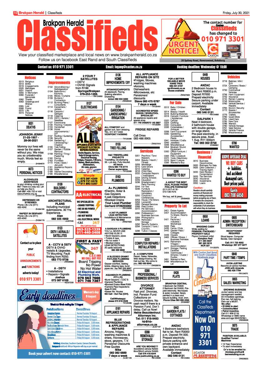 Brakpan Herald 30 July 2021 page 10