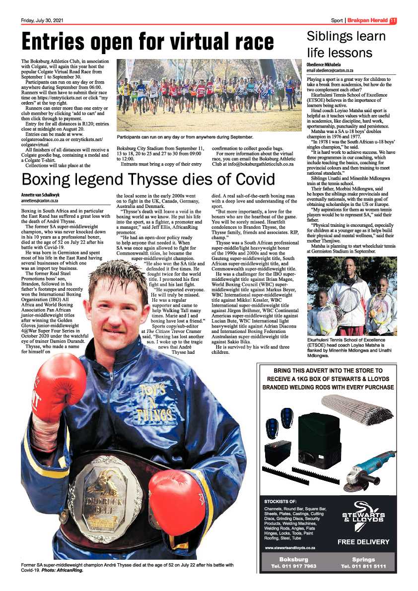 Brakpan Herald 30 July 2021 page 11