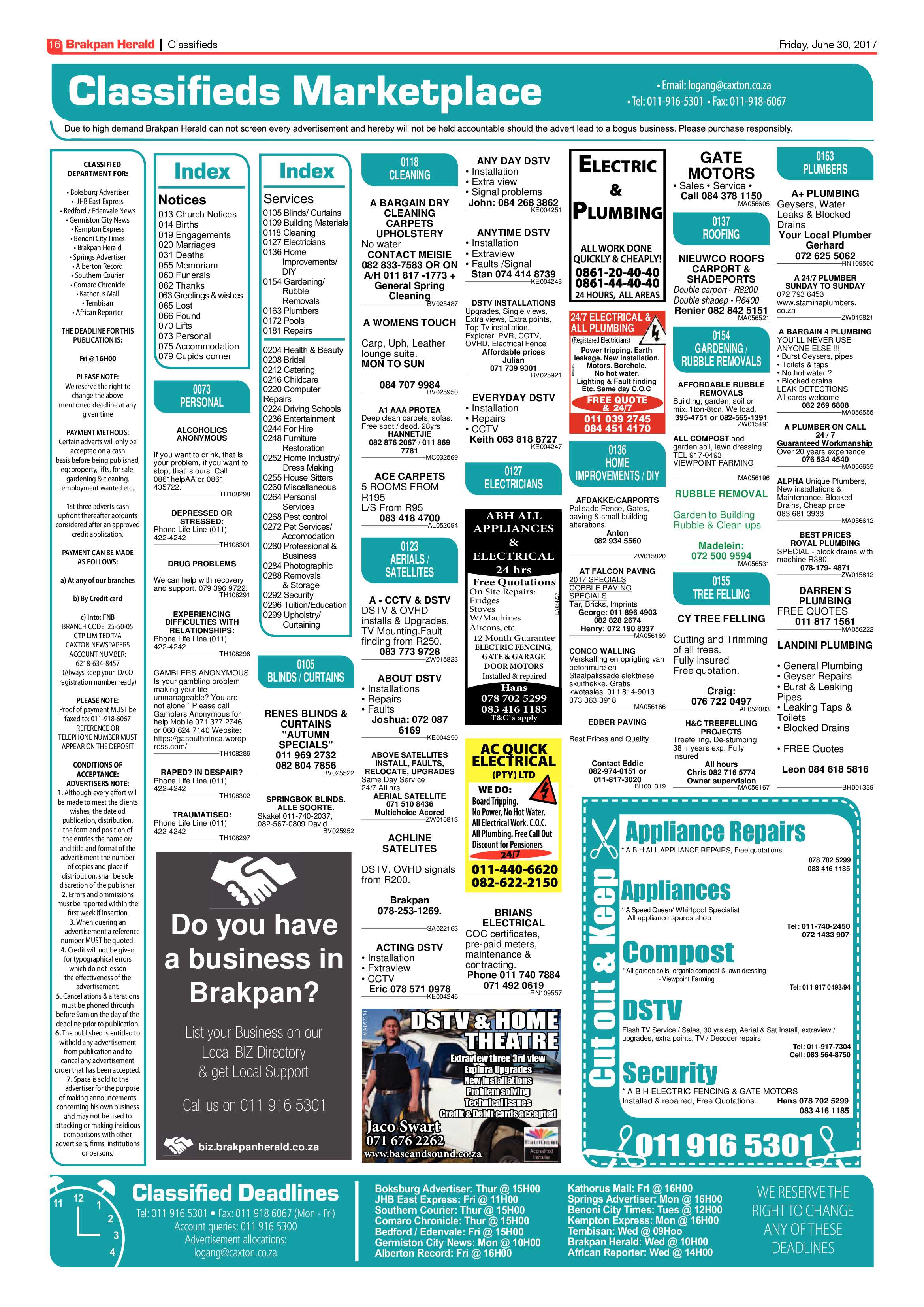 Brakpan Herald 30 June 2017 page 18