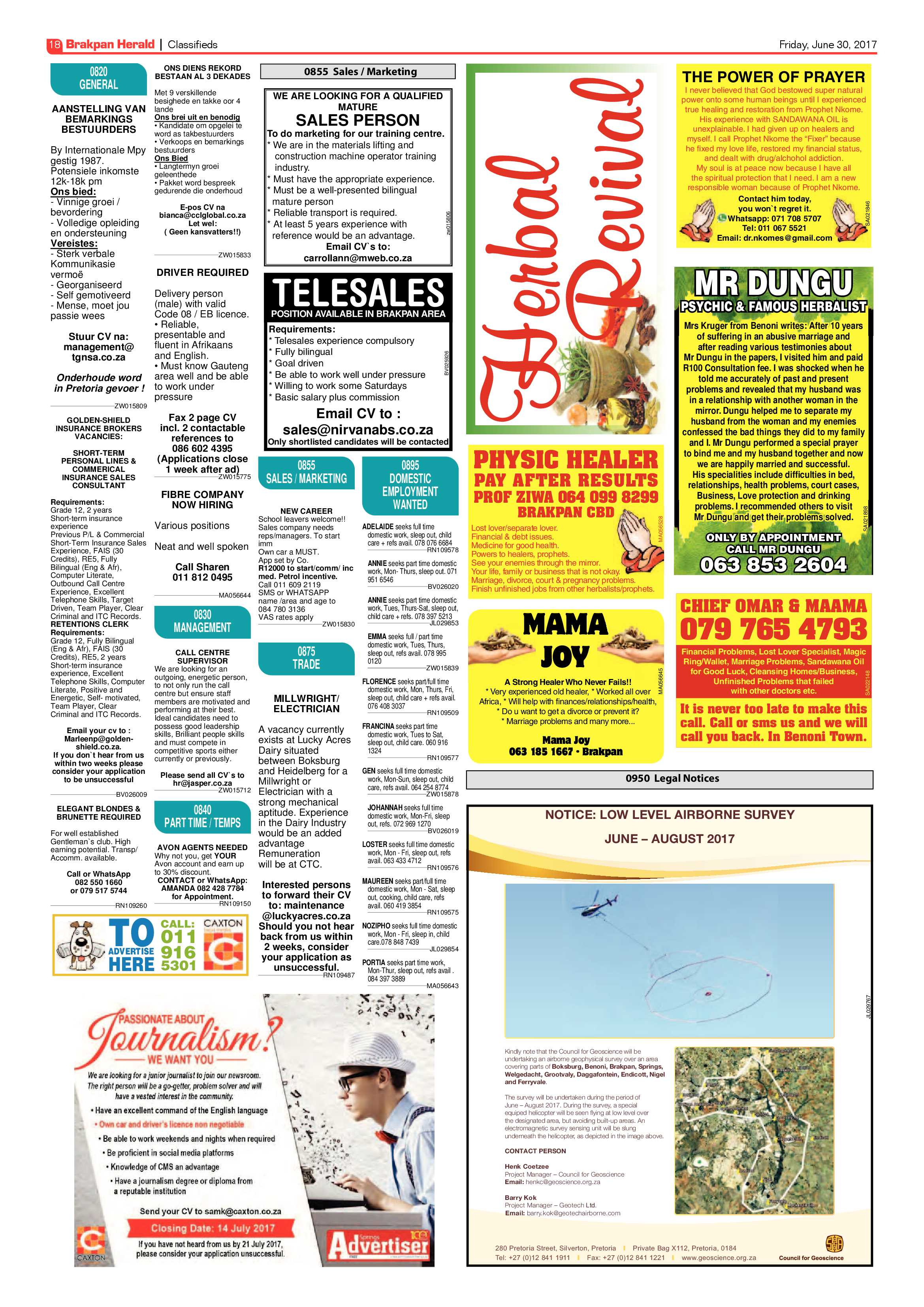 Brakpan Herald 30 June 2017 page 20